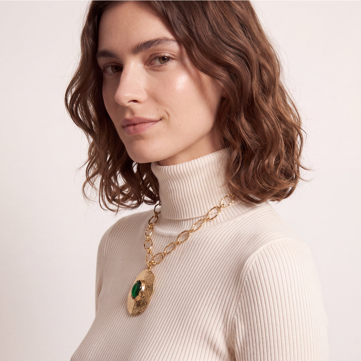 18k yellow gold-finished necklace - Verzorg