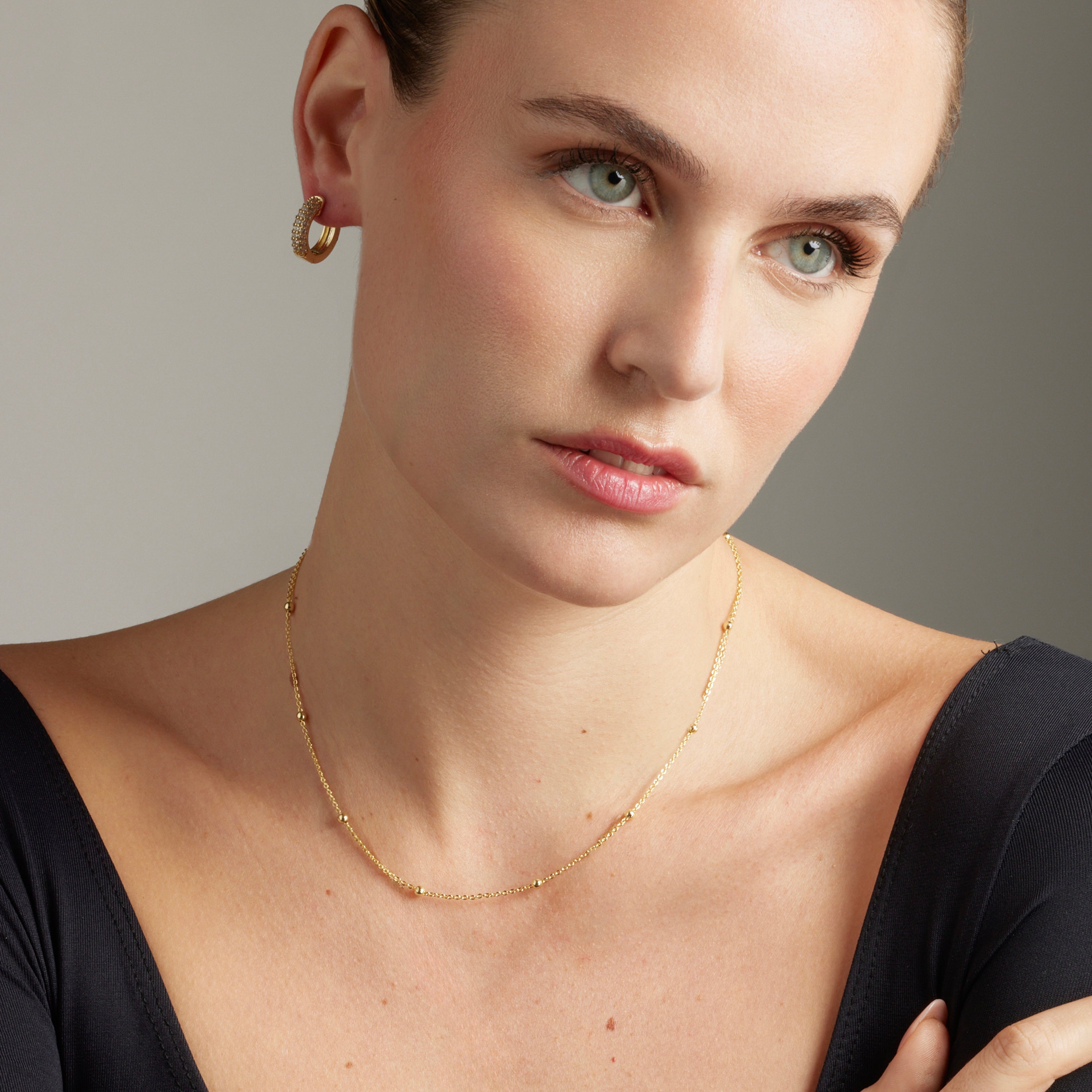 18K yellow gold finished collar - Liydat