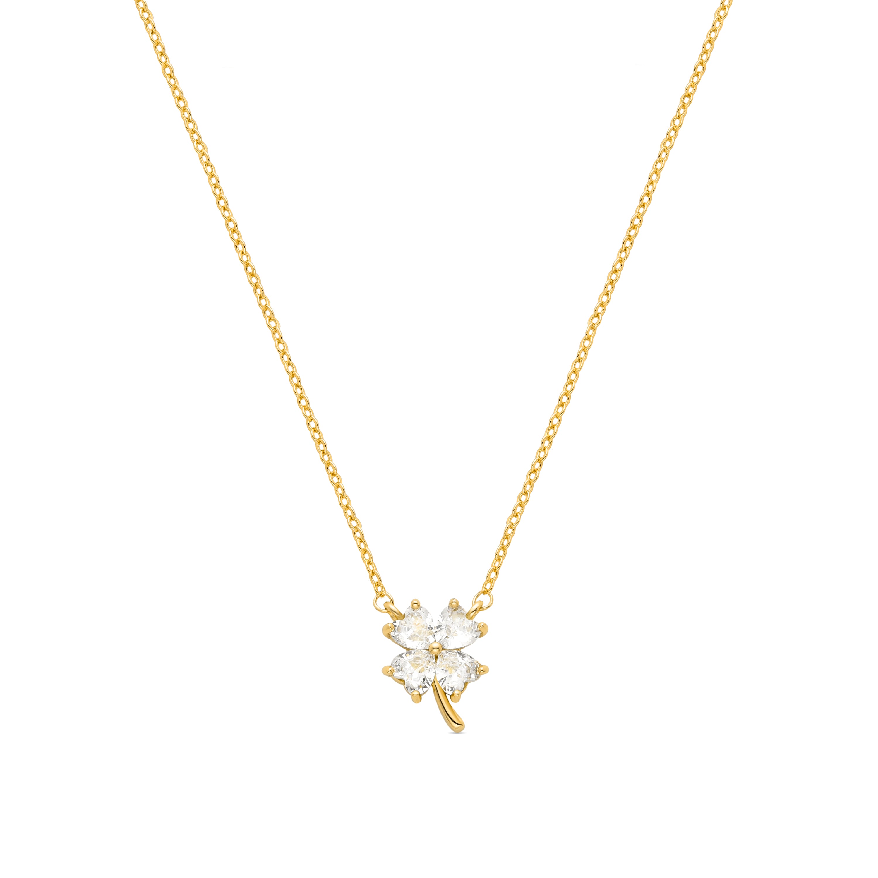 Trak necklace with 18K gold finish