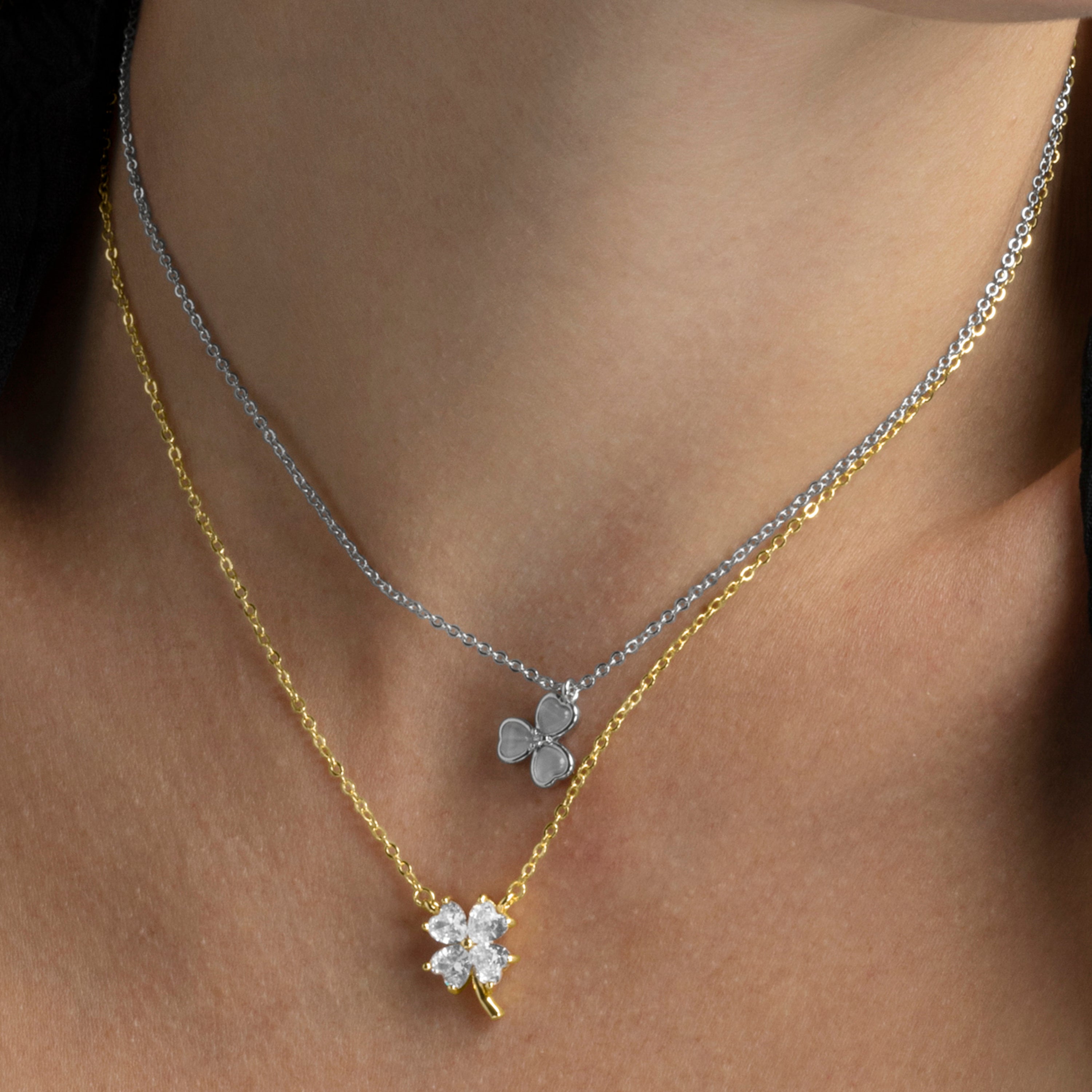 Brilliant Zirconia Necklace finished in 18K yellow gold - Trak