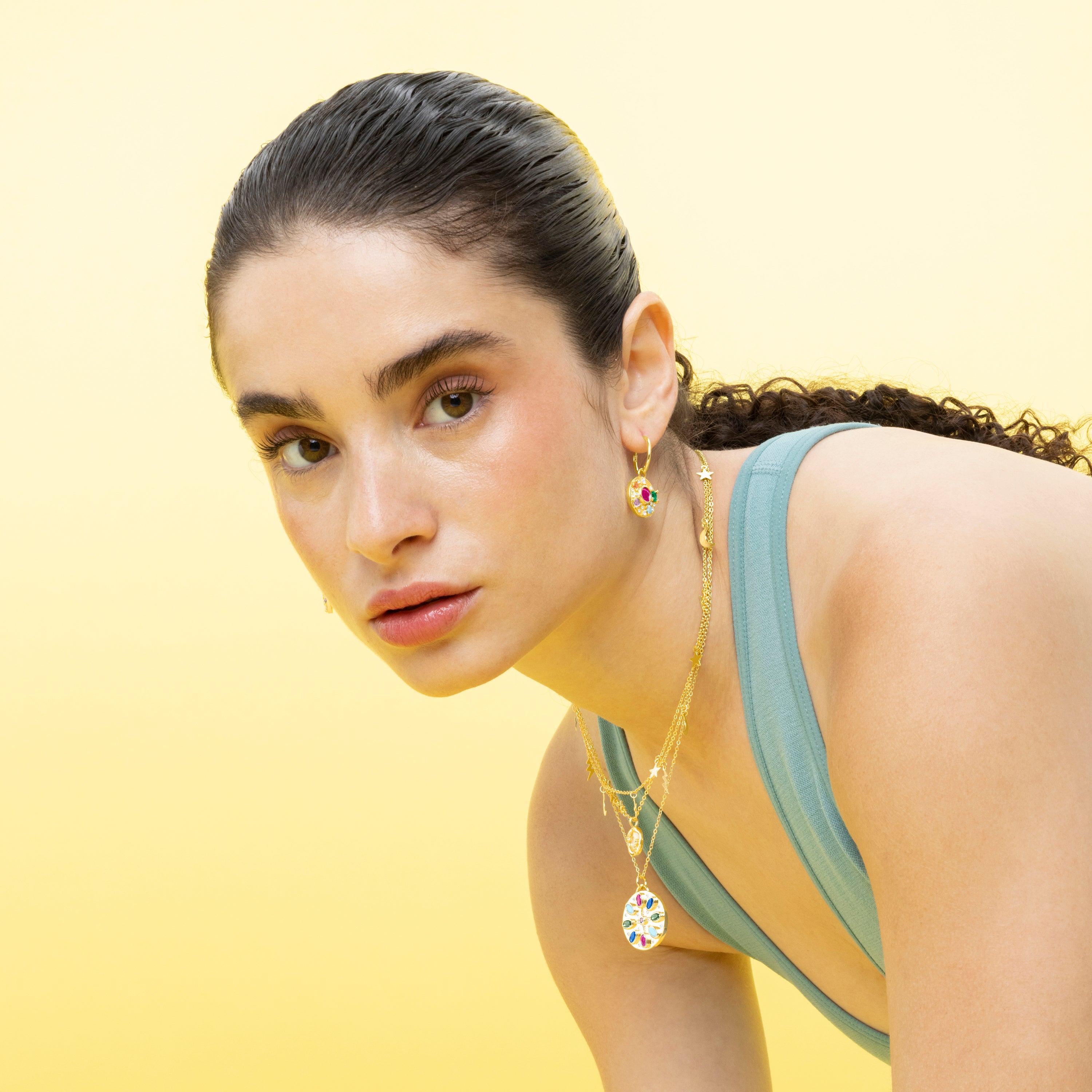 18K yellow gold finished collar - Diaxi