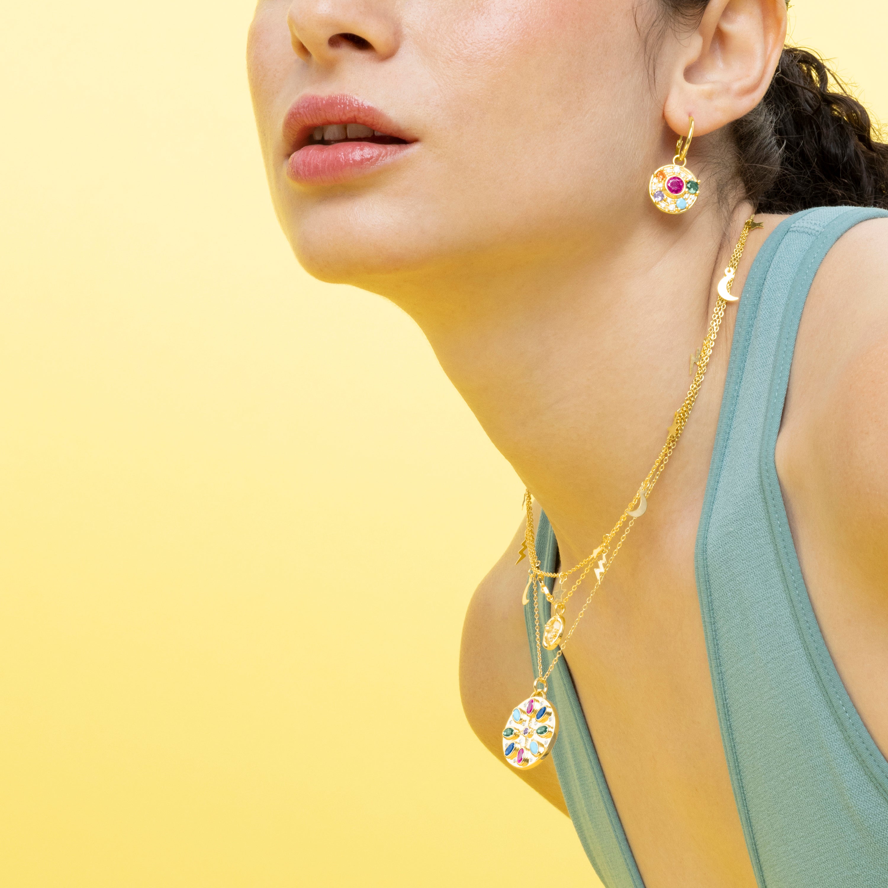 18K yellow gold finished collar - Diaxi