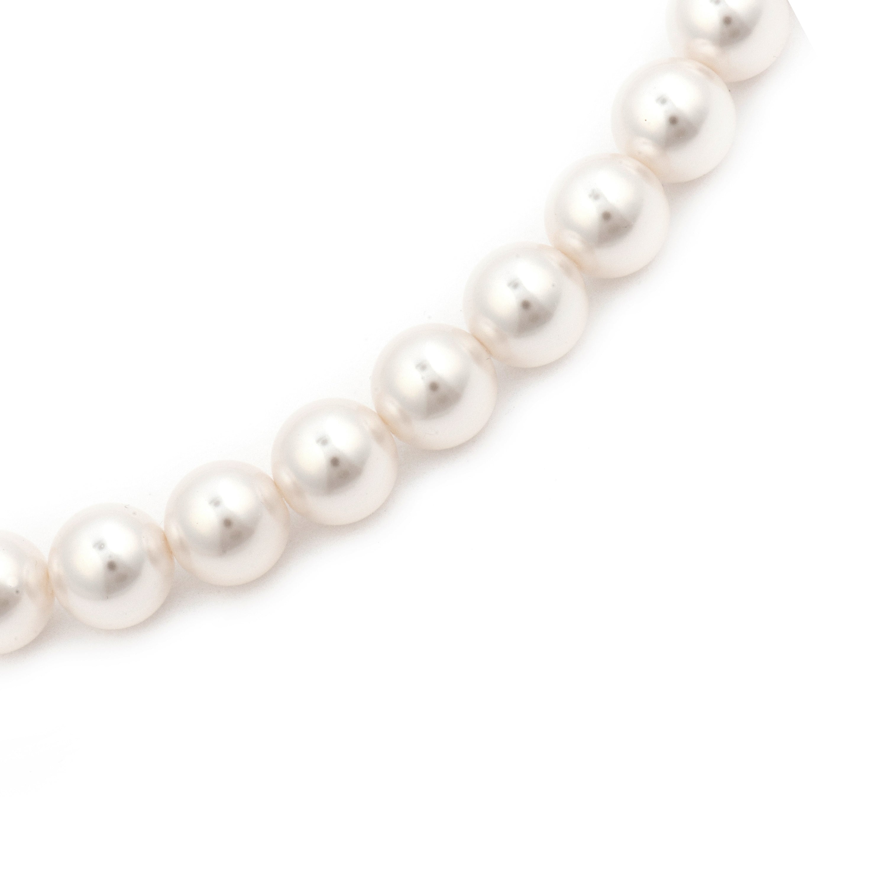 Collier avec perle blanche finition or 18k - Jamel
