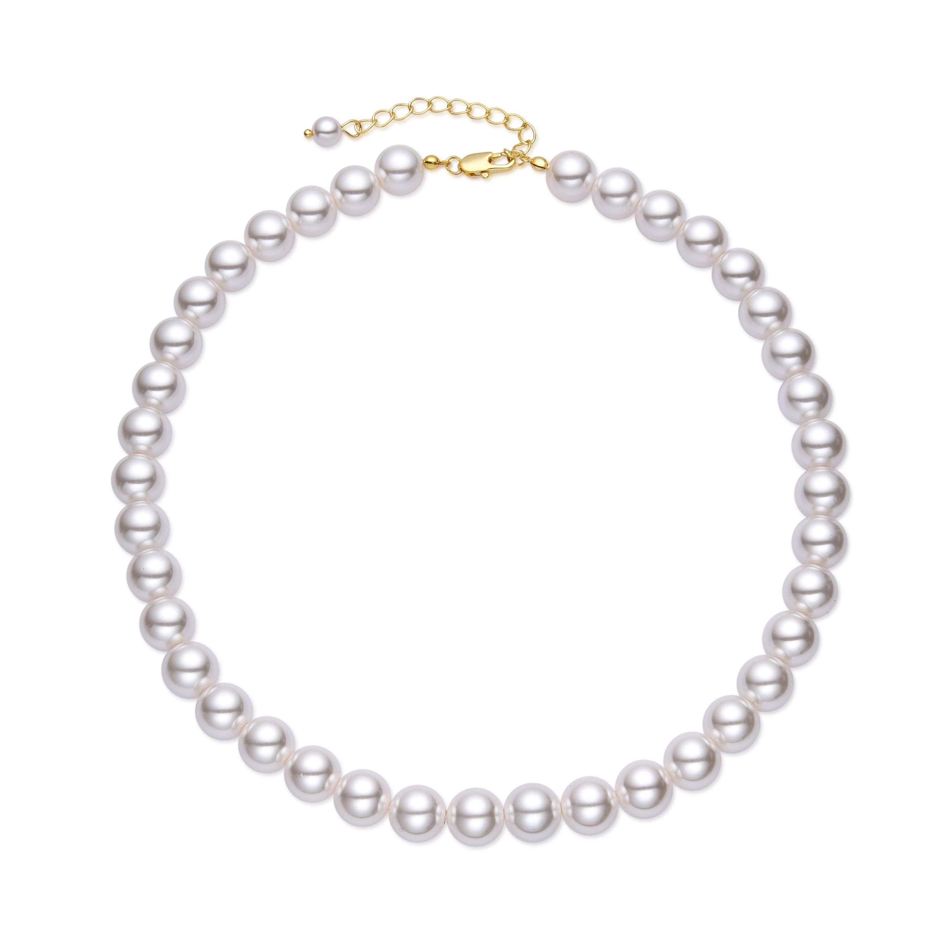 Collana con Perla Bianca finitura oro 18k - Jamel