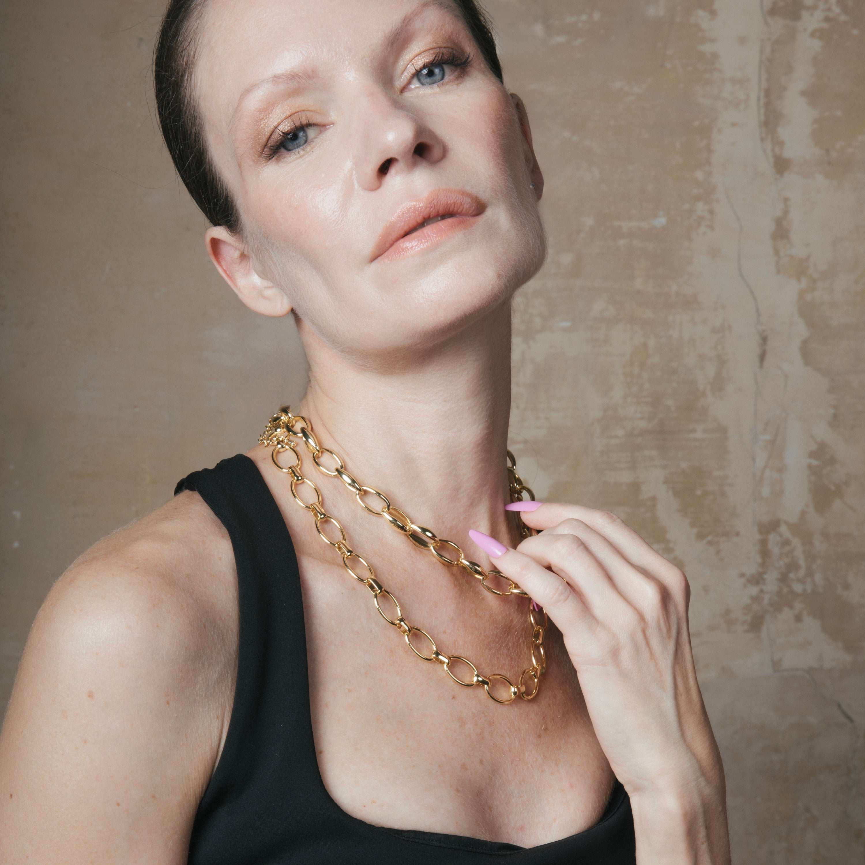 Halskette 42cm Länge mit 18k Gelbgold-Finish - Ciati