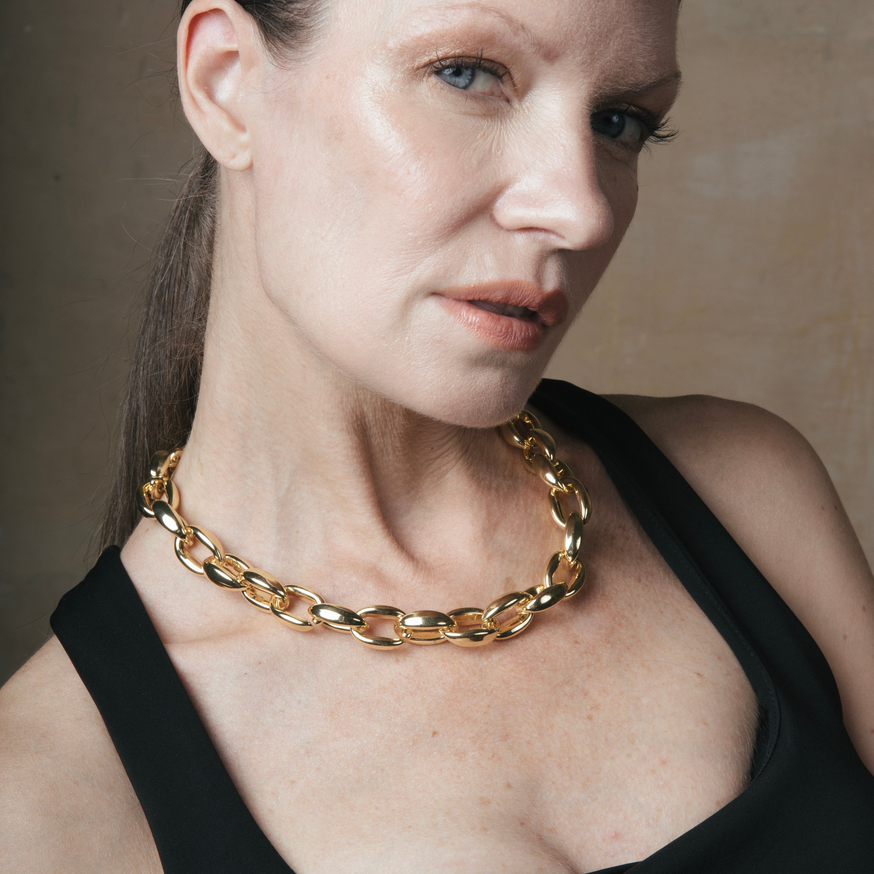 Collar de 45cm acabado en Oro Amarillo de 18k - Aula