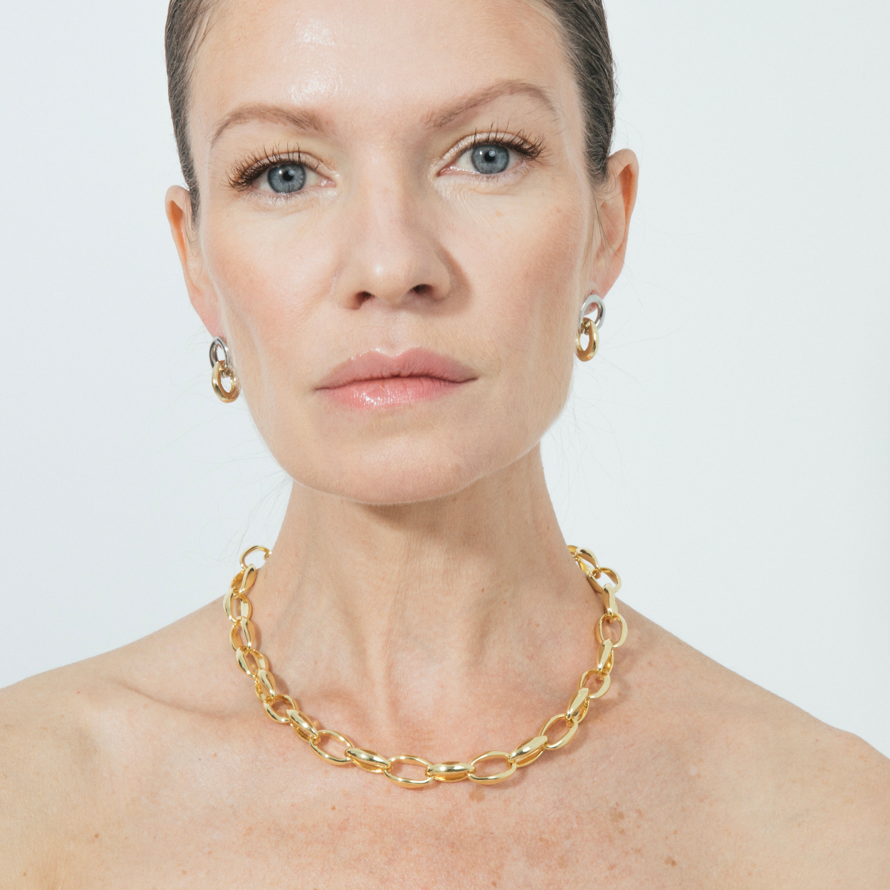 Collar de 42cm acabado en Oro Amarillo de 18k - Hande