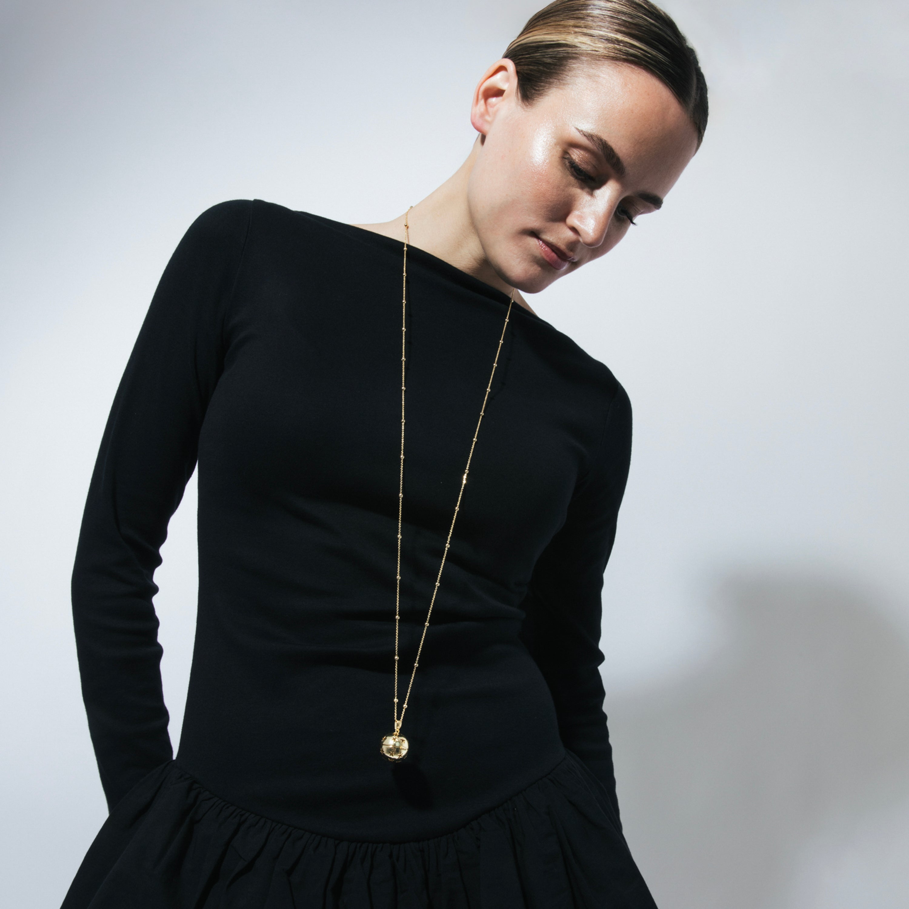 Colar acabado em ouro amarelo de 18k - Yebah