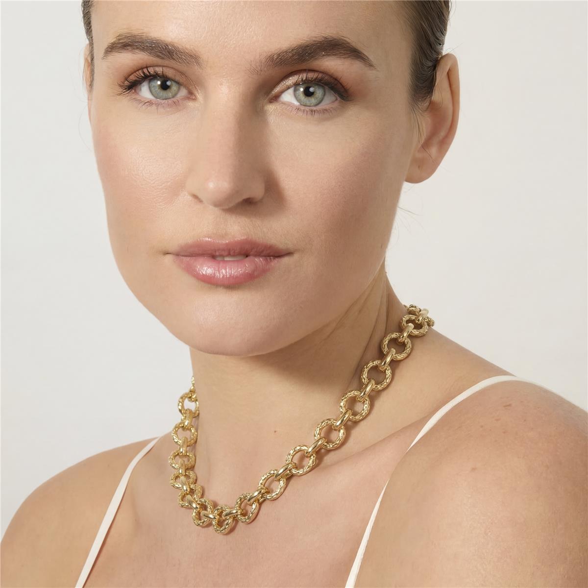 Collier fini en or jaune 18 carats - Nakye