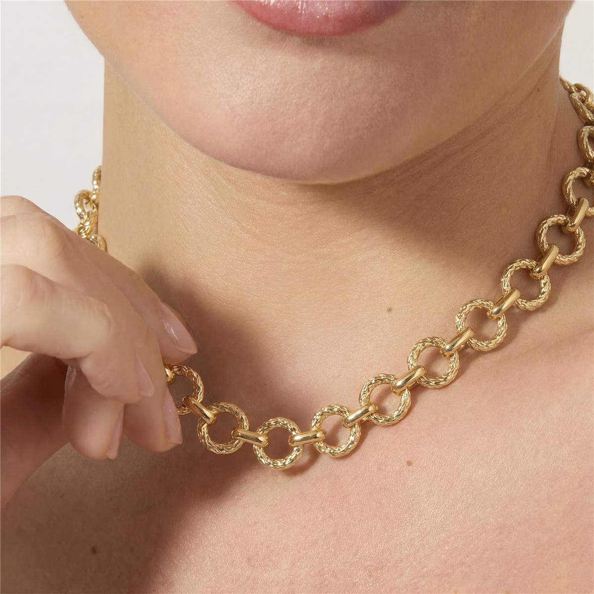 Colar acabado em ouro amarelo de 18k - Nakye