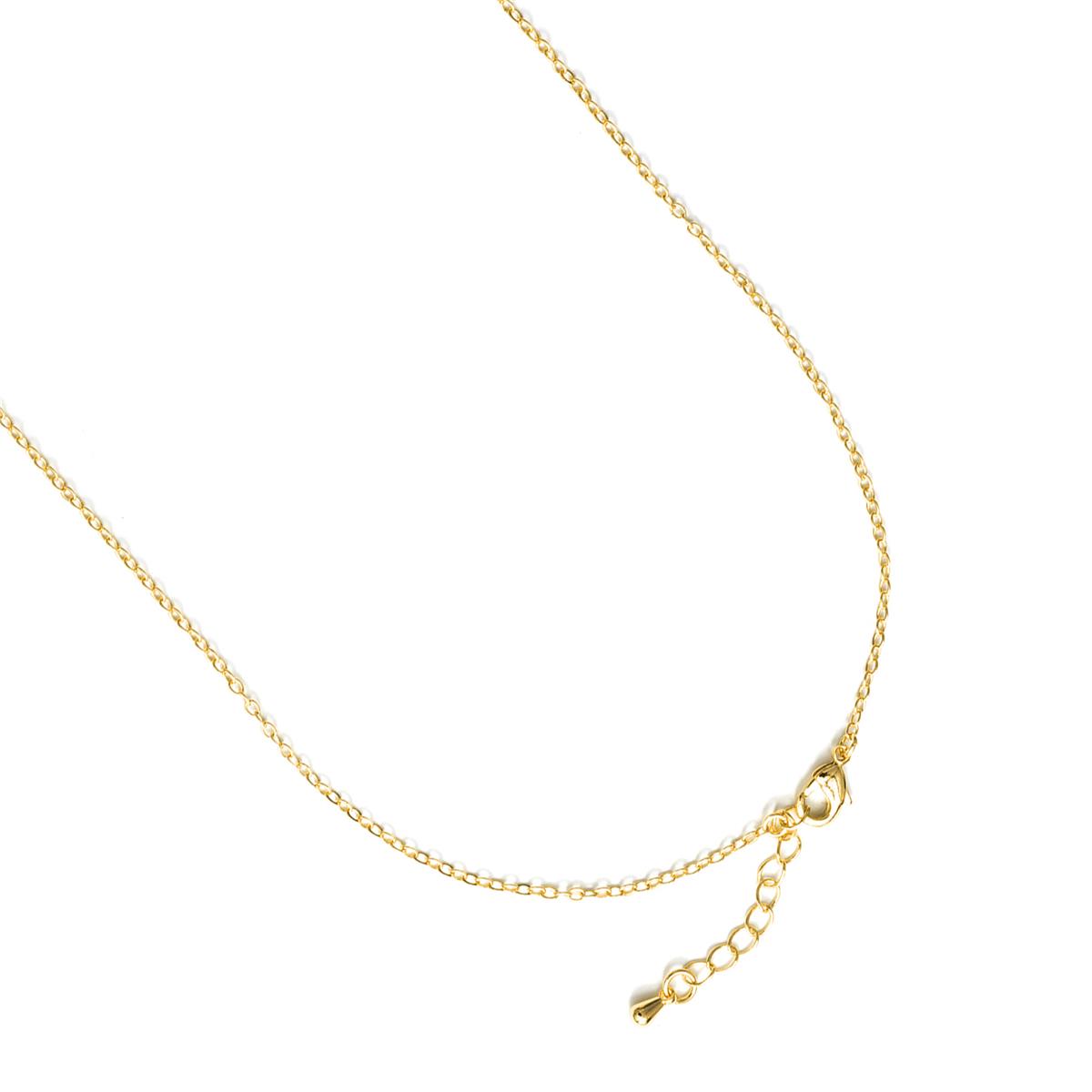 Halskette mit funkelndem Zirkonia, 18 Karat Gelbgold-Finish – Mädchen
