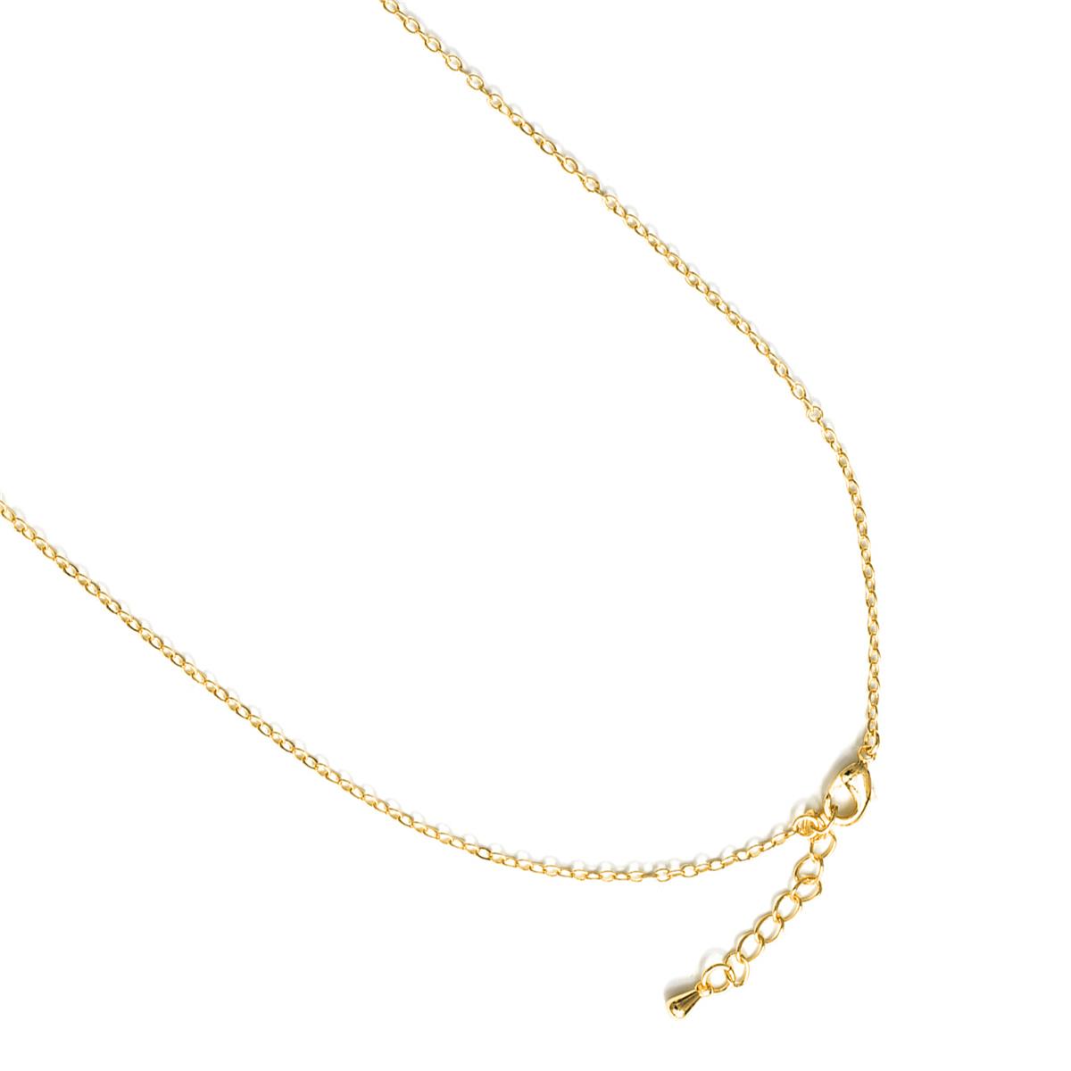 Collana con zircone brillante finitura in oro giallo 18k - Ragazzo