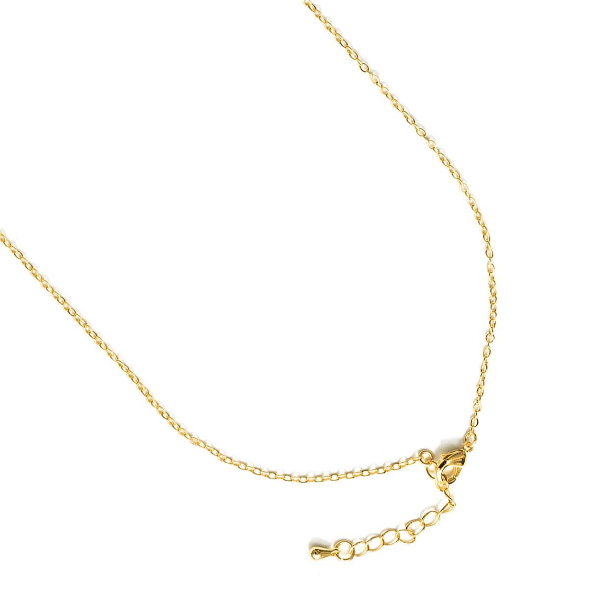 Halskette mit funkelndem Zirkonia, 18 Karat Gelbgold-Finish - Mädchen