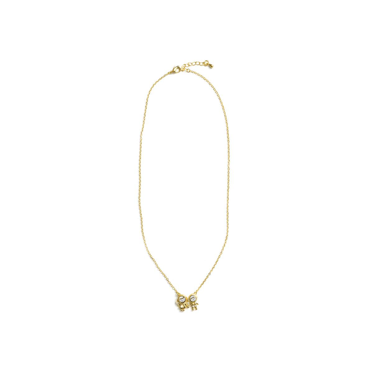 Collar de Circonita Brillante acabado en oro amarillo de 18k - Children