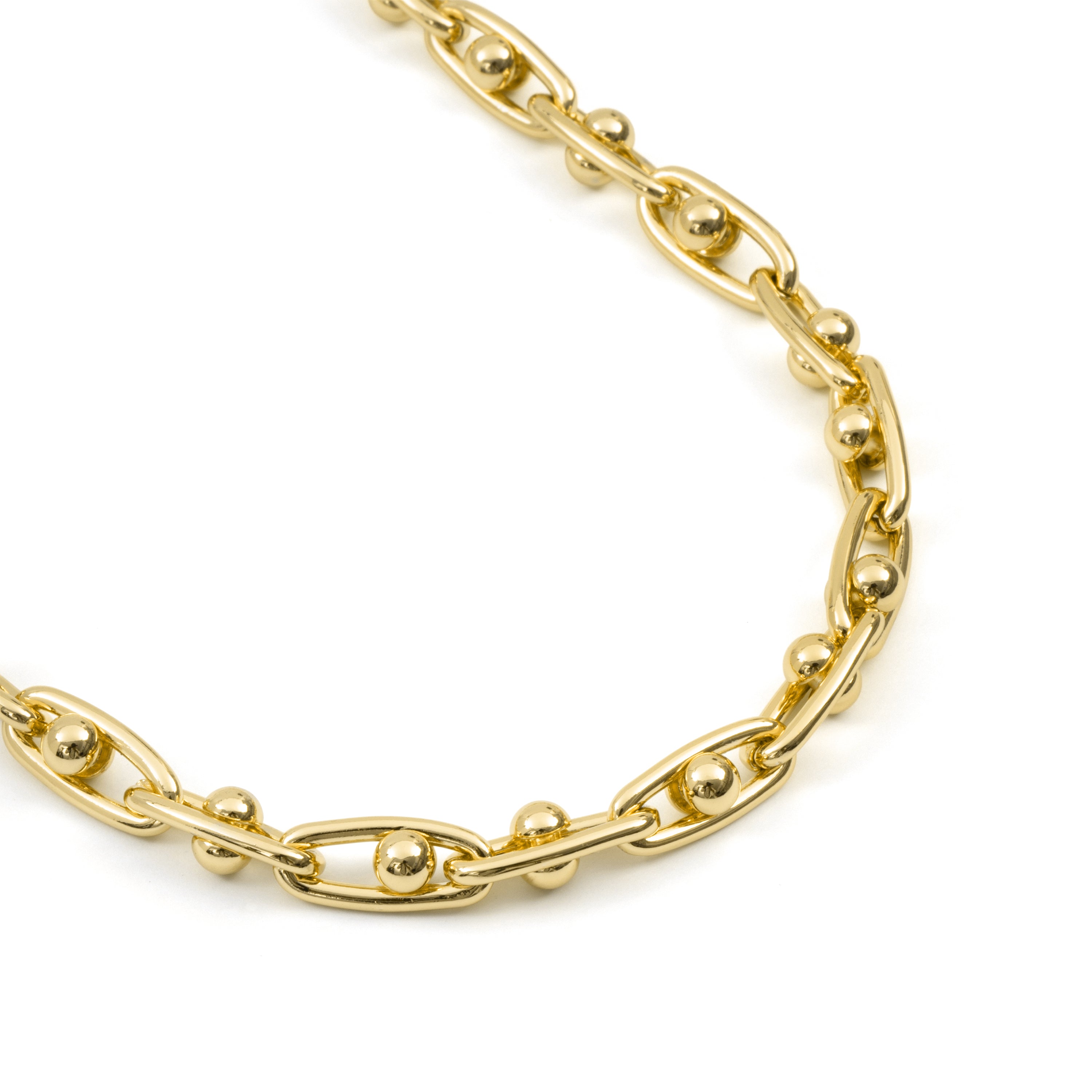 Collar de Circonita Brillante acabado en oro amarillo de 18k - Hamle