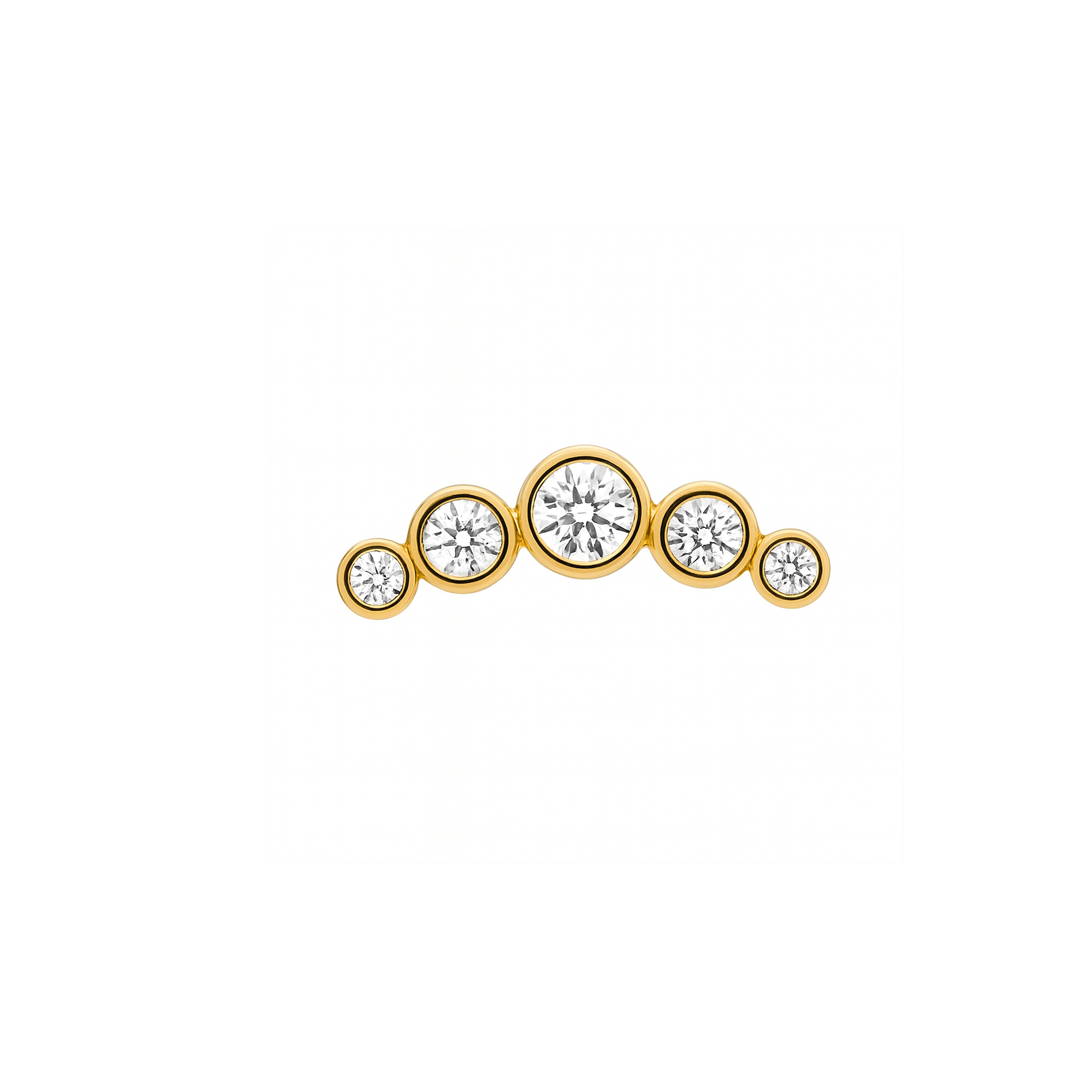 Piercing de Circonita Brillante acabado en oro amarillo 18k - Inloc