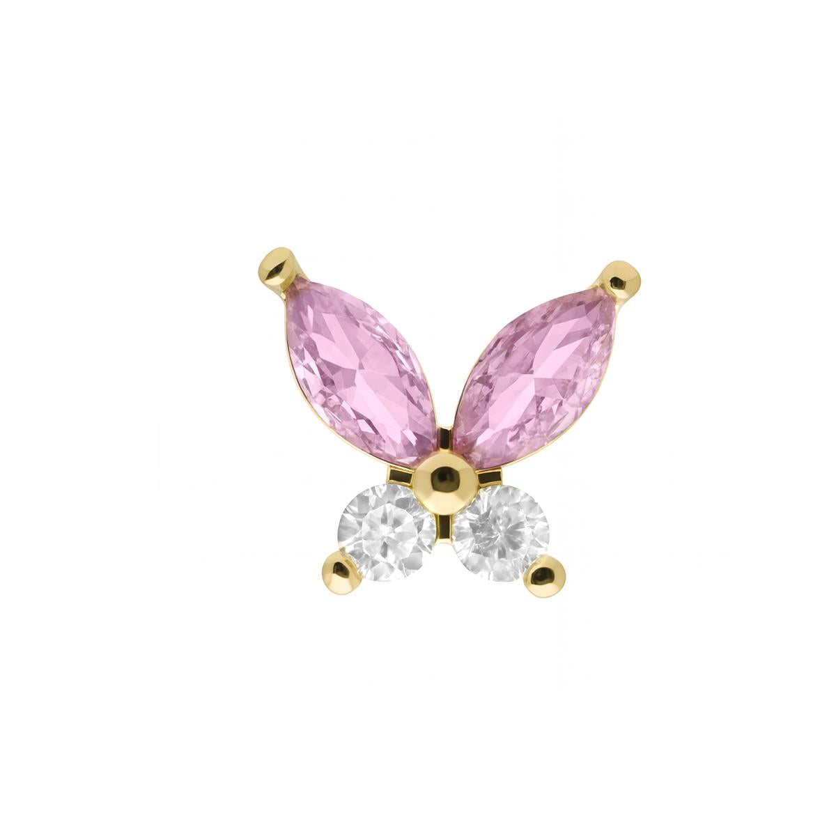 Piercing de Circonita Multicolor acabado en oro amarillo 18k - Suife