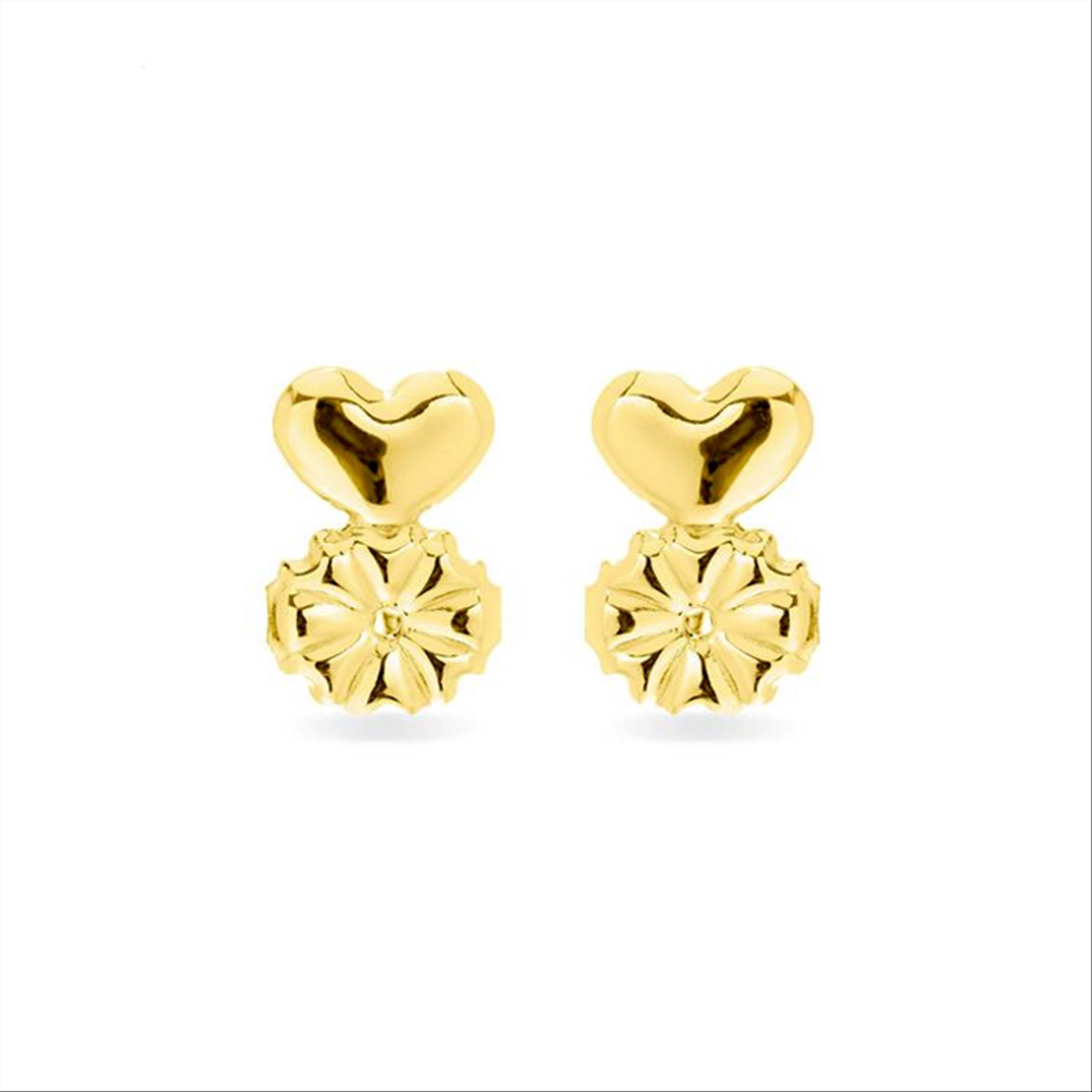 18k Yellow Gold Finish Pressures - Heart
