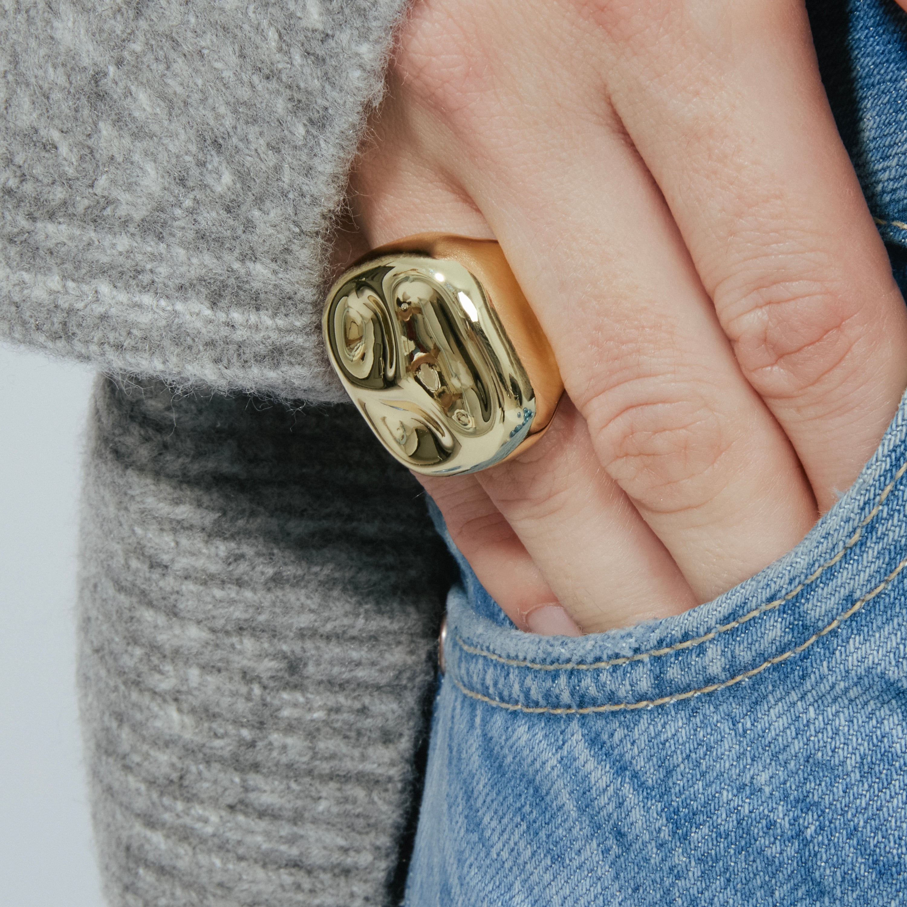 18K Yellow Gold Finished Ring - Fioak