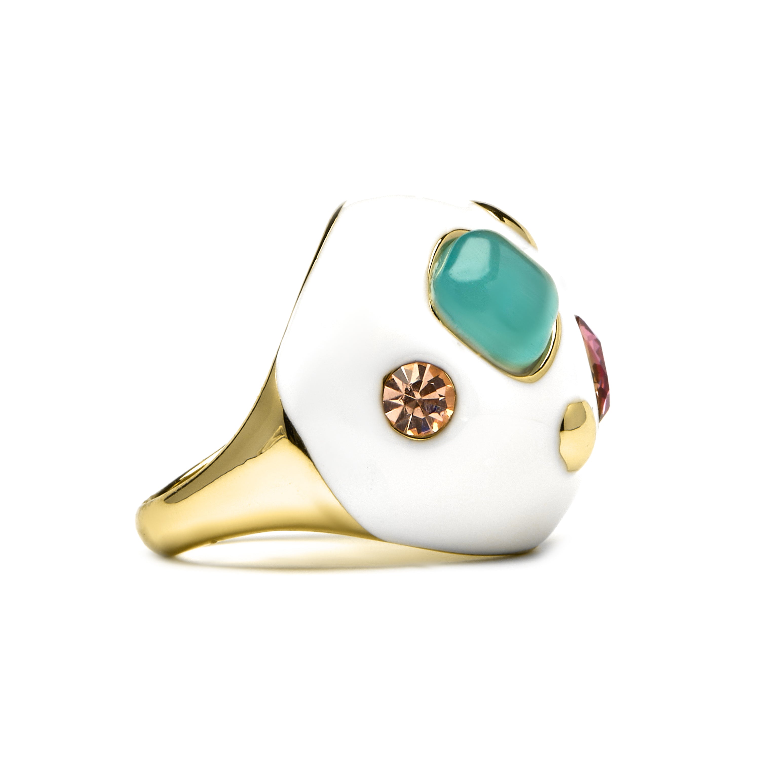 Anel acabado em ouro amarelo 18K - Yever
