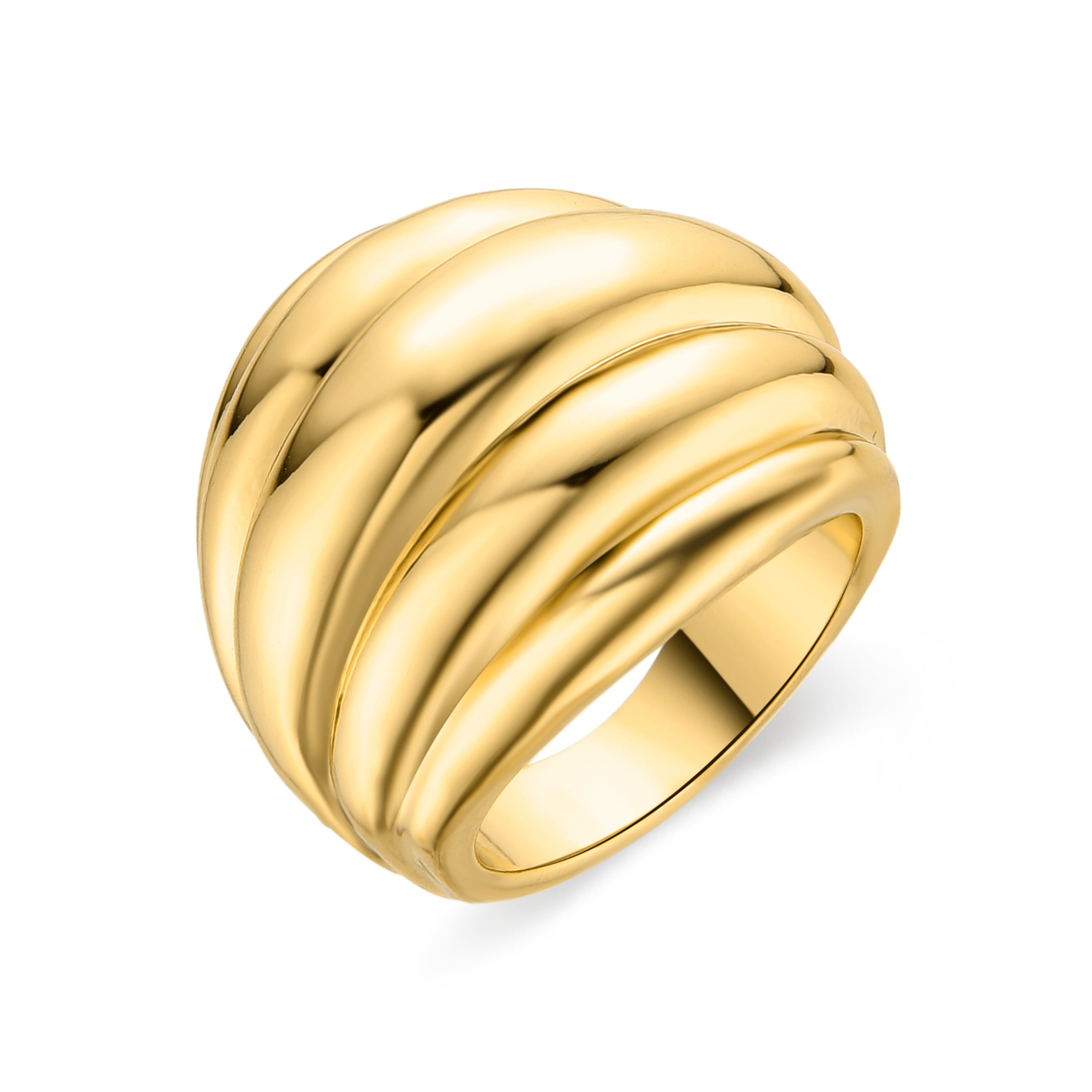 Abalt ring finished in 18k yellow gold