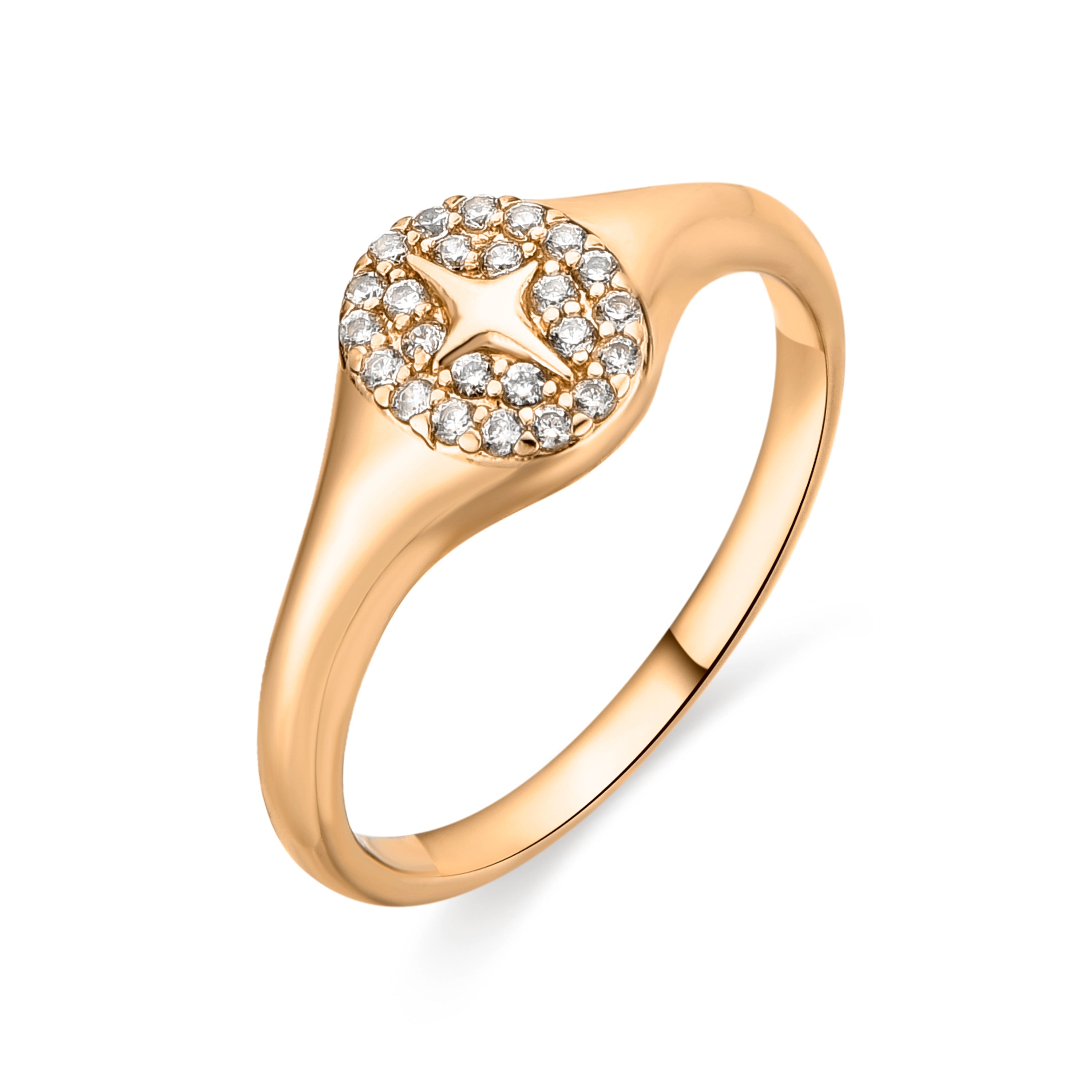 Anillo acabado oro amarillo de 18k y Circonita Brillante - Ilith
