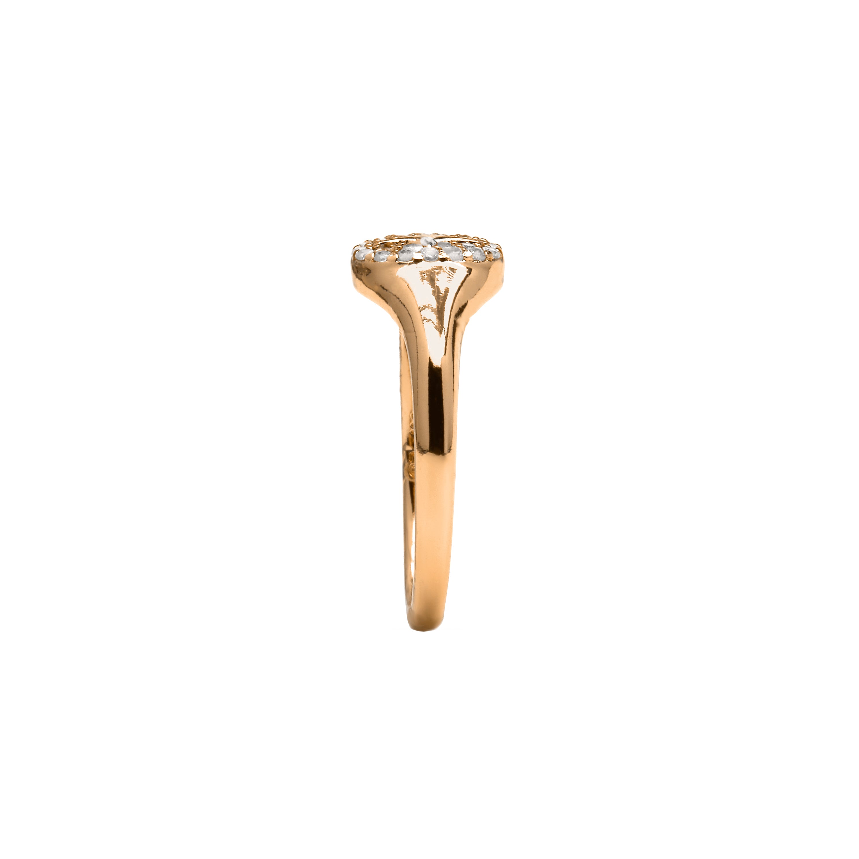Anillo acabado oro amarillo de 18k y Circonita Brillante - Ilith