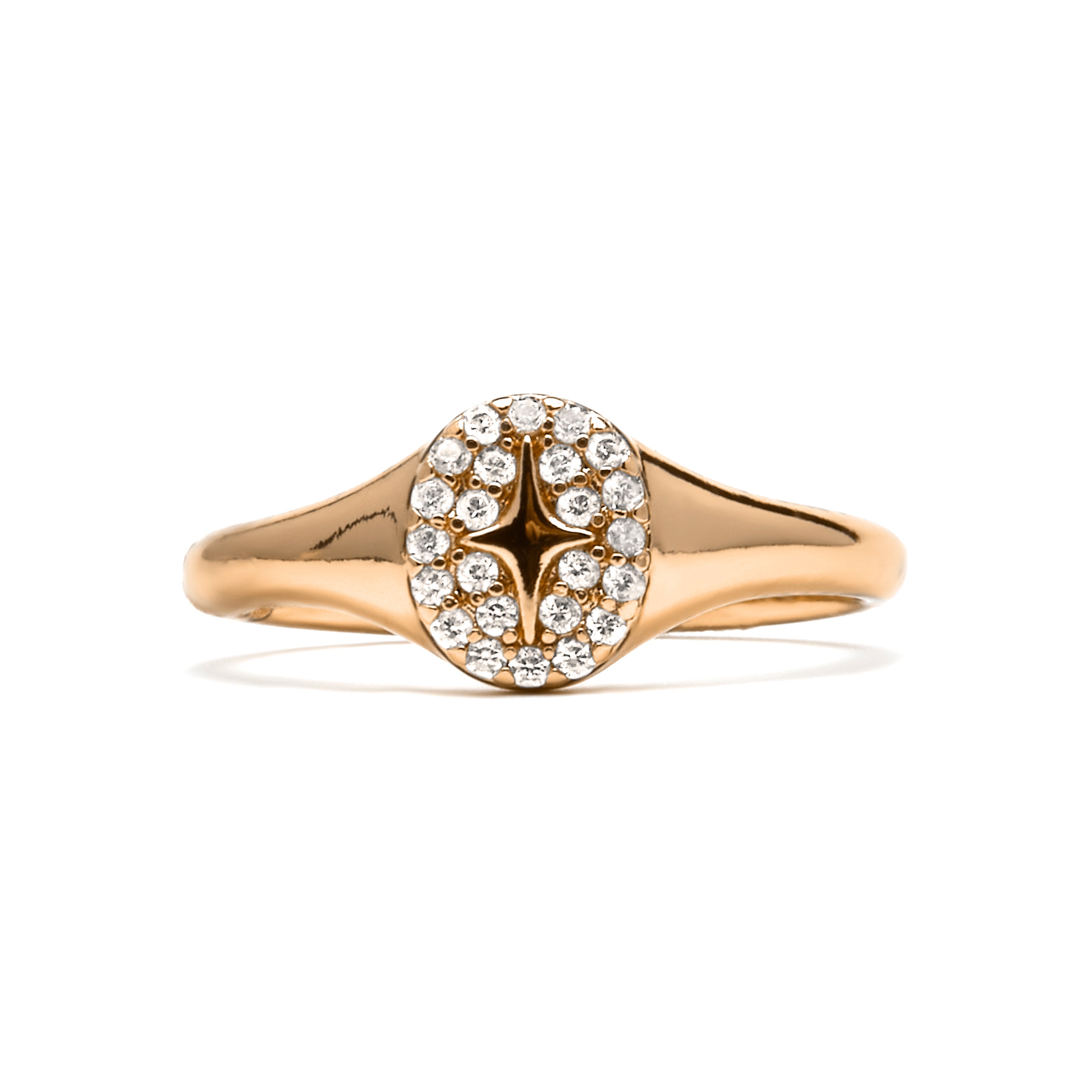 Anillo acabado oro amarillo de 18k y Circonita Brillante - Ilith