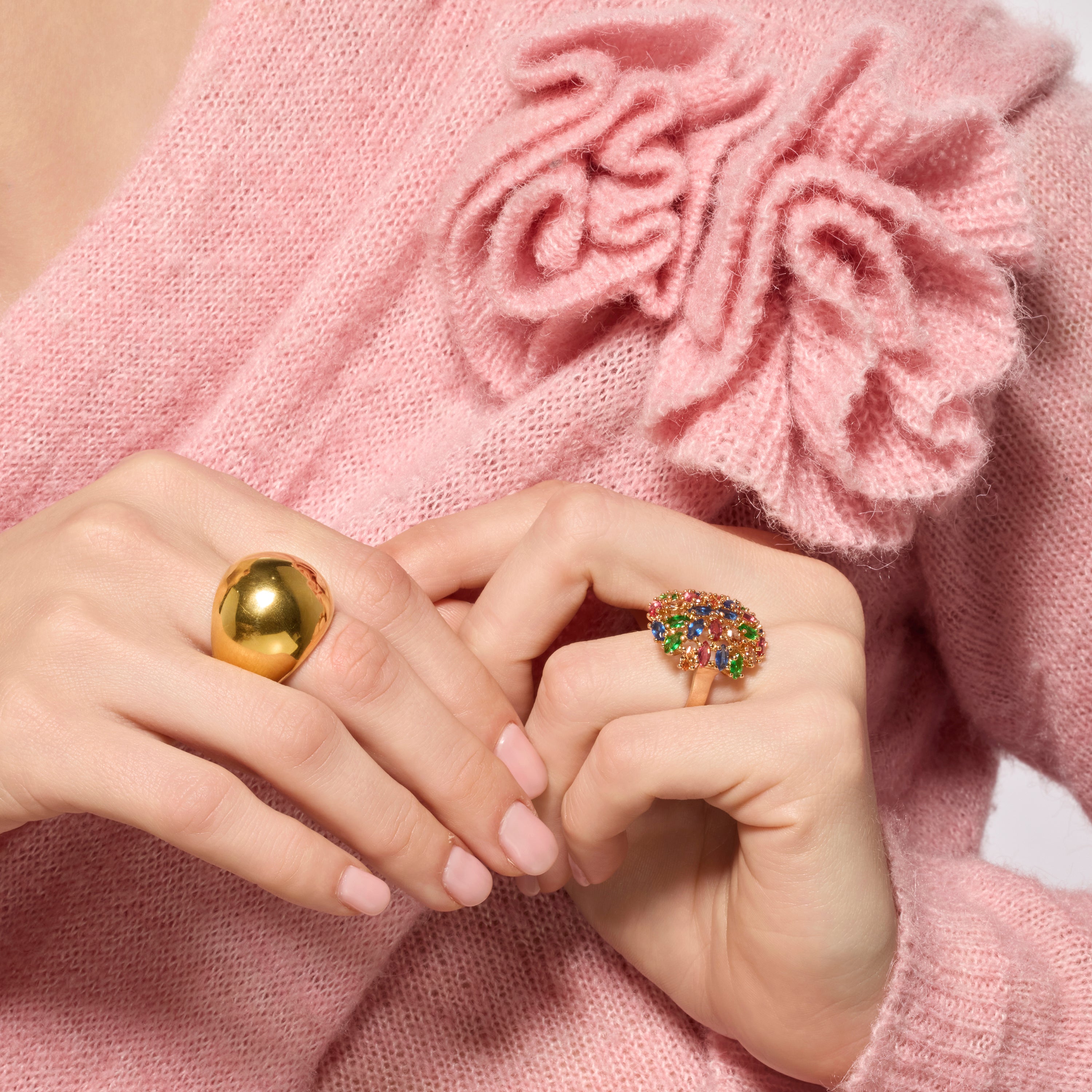 Ring mit 18k Gelbgold-Finish - Dalsam