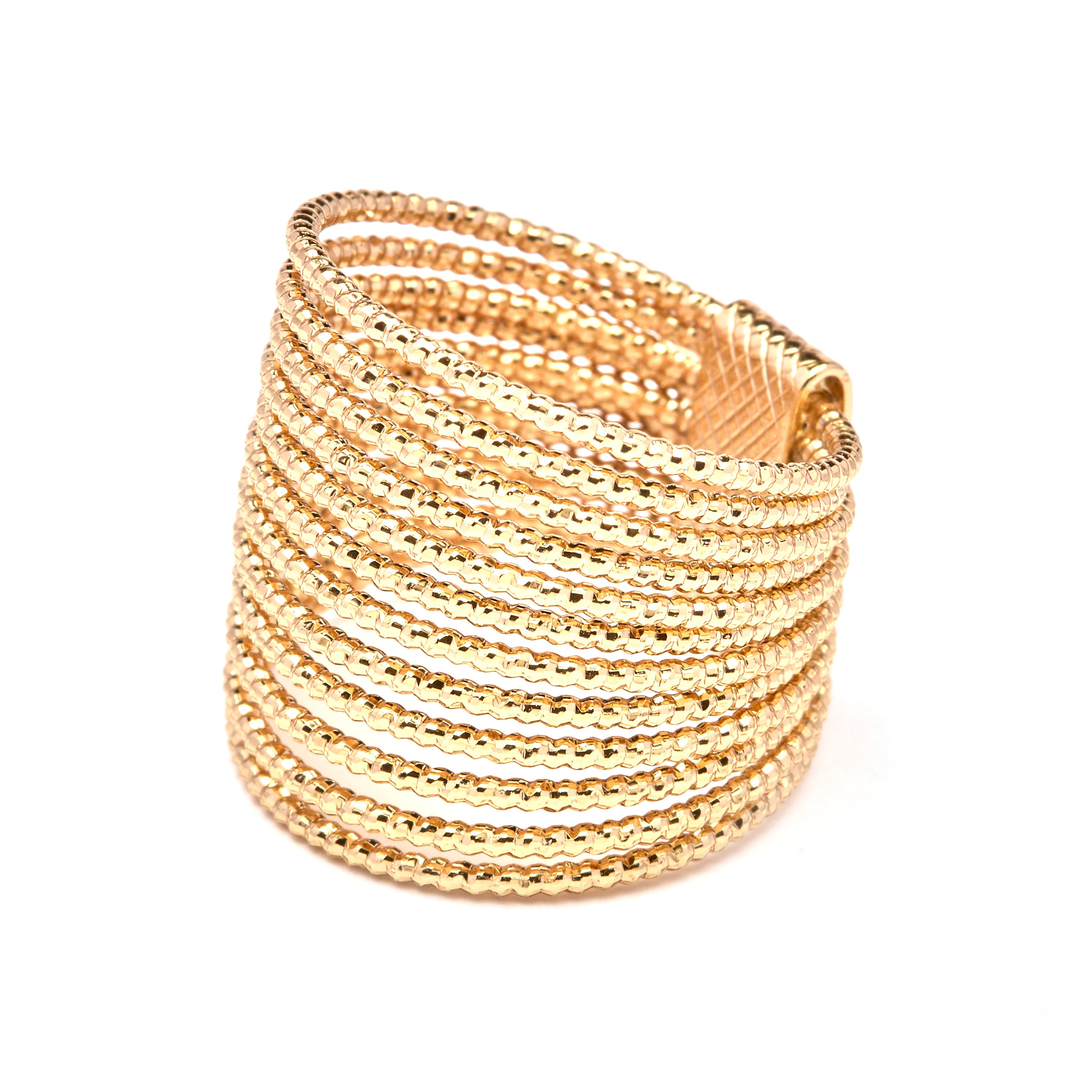 Anello con zircone brillante finitura in oro giallo 18k - Mika