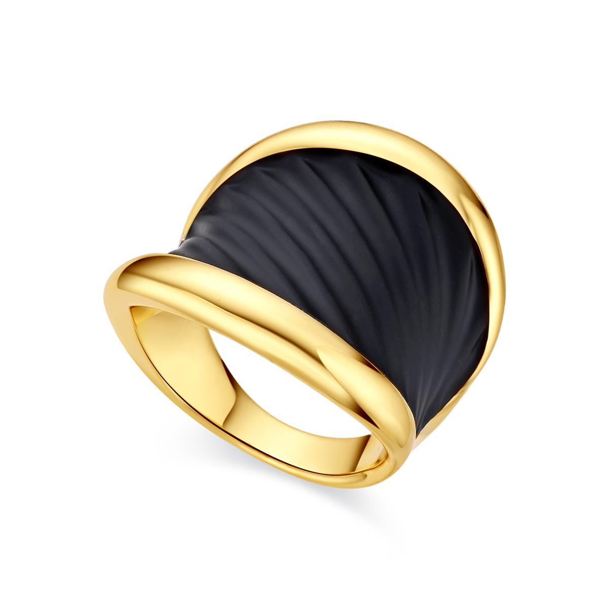 Brilliant Cubic Zirconia Ring finished in 18k yellow gold - Lyssi