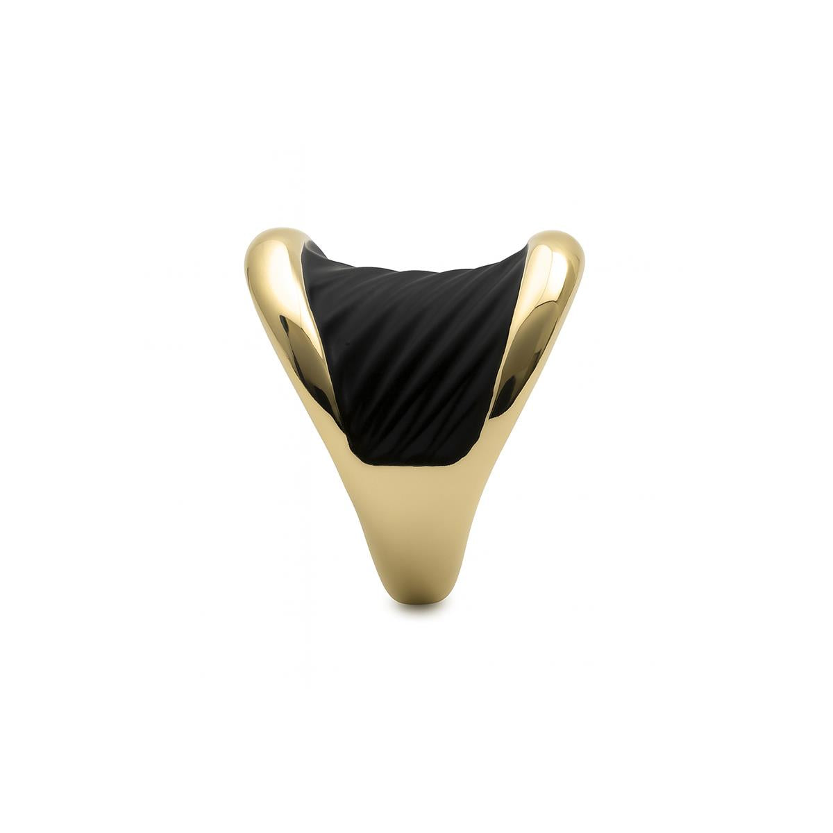 Brillanter Zirkonring mit 18k Gelbgold-Finish - Lyssi