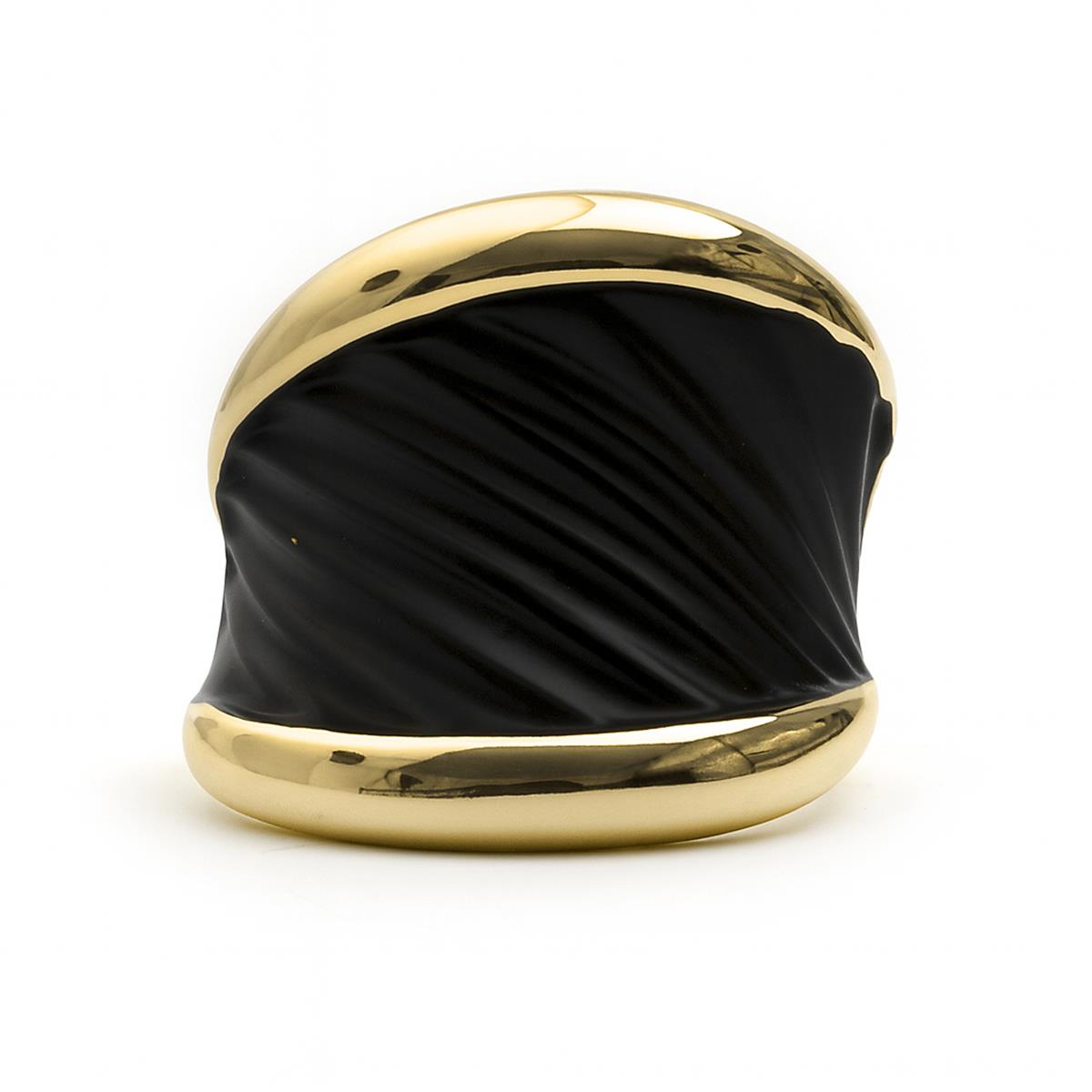 Brillanter Zirkonring mit 18k Gelbgold-Finish - Lyssi