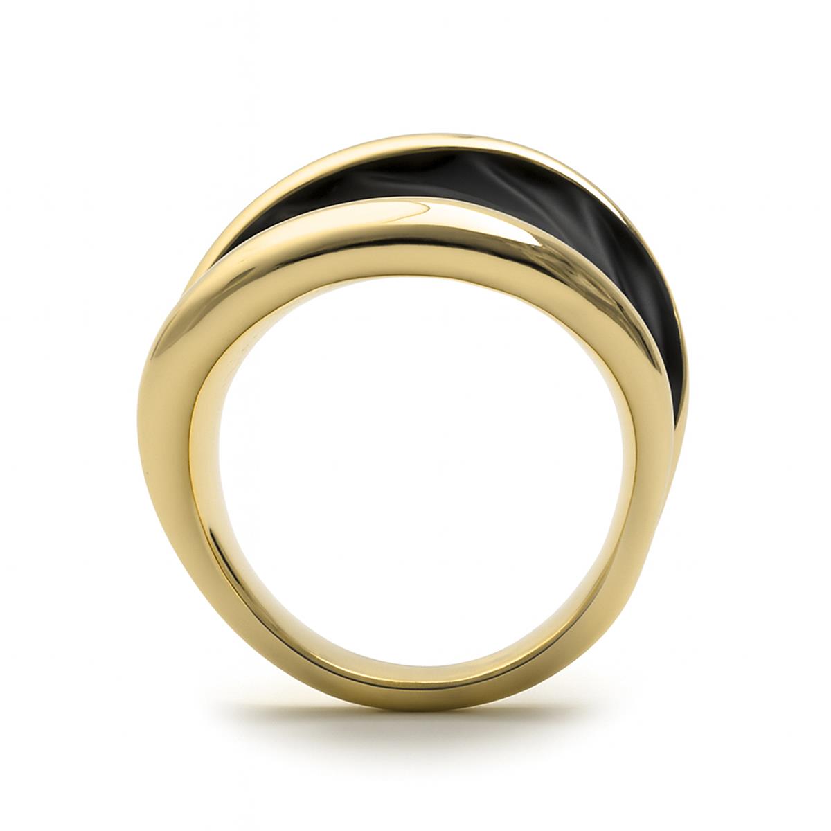 Brillanter Zirkonring mit 18k Gelbgold-Finish - Lyssi