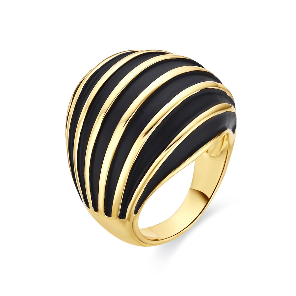 Brilliant Cubic Zirconia Ring finished in 18k yellow gold - Lyssi