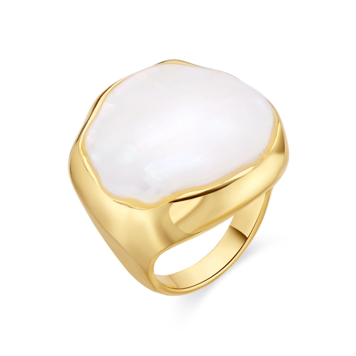 Brilliant Cubic Zirconia Ring finished in 18k yellow gold - Lyssi