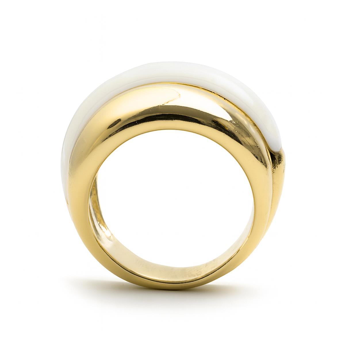 Brillanter Zirkonring mit 18k Gelbgold-Finish - Lyssi