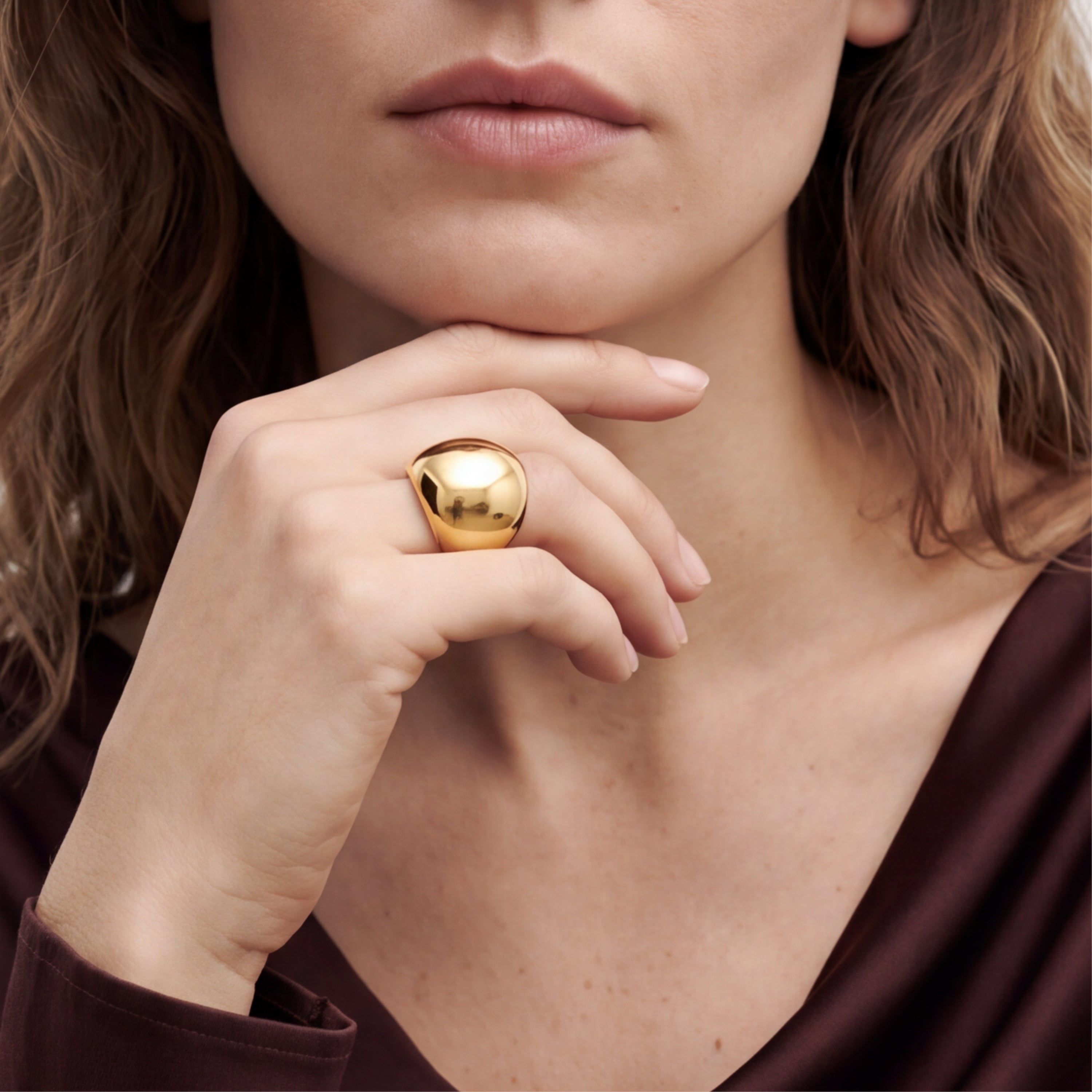 Anillo acabado en oro amarillo de 18k - Rigri