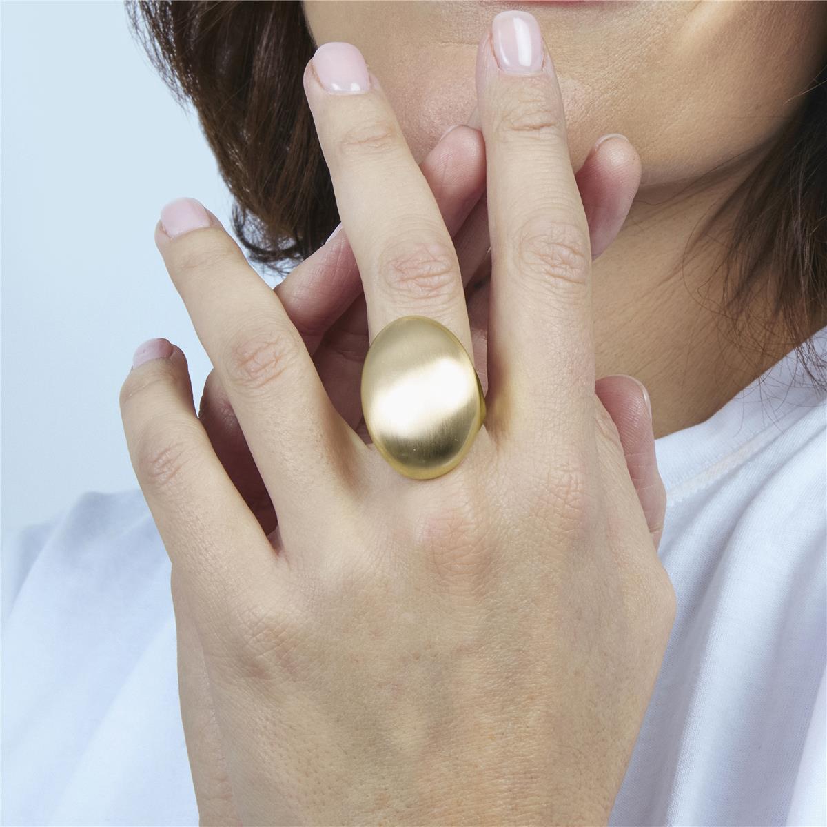 18K yellow gold finished ring - Idril
