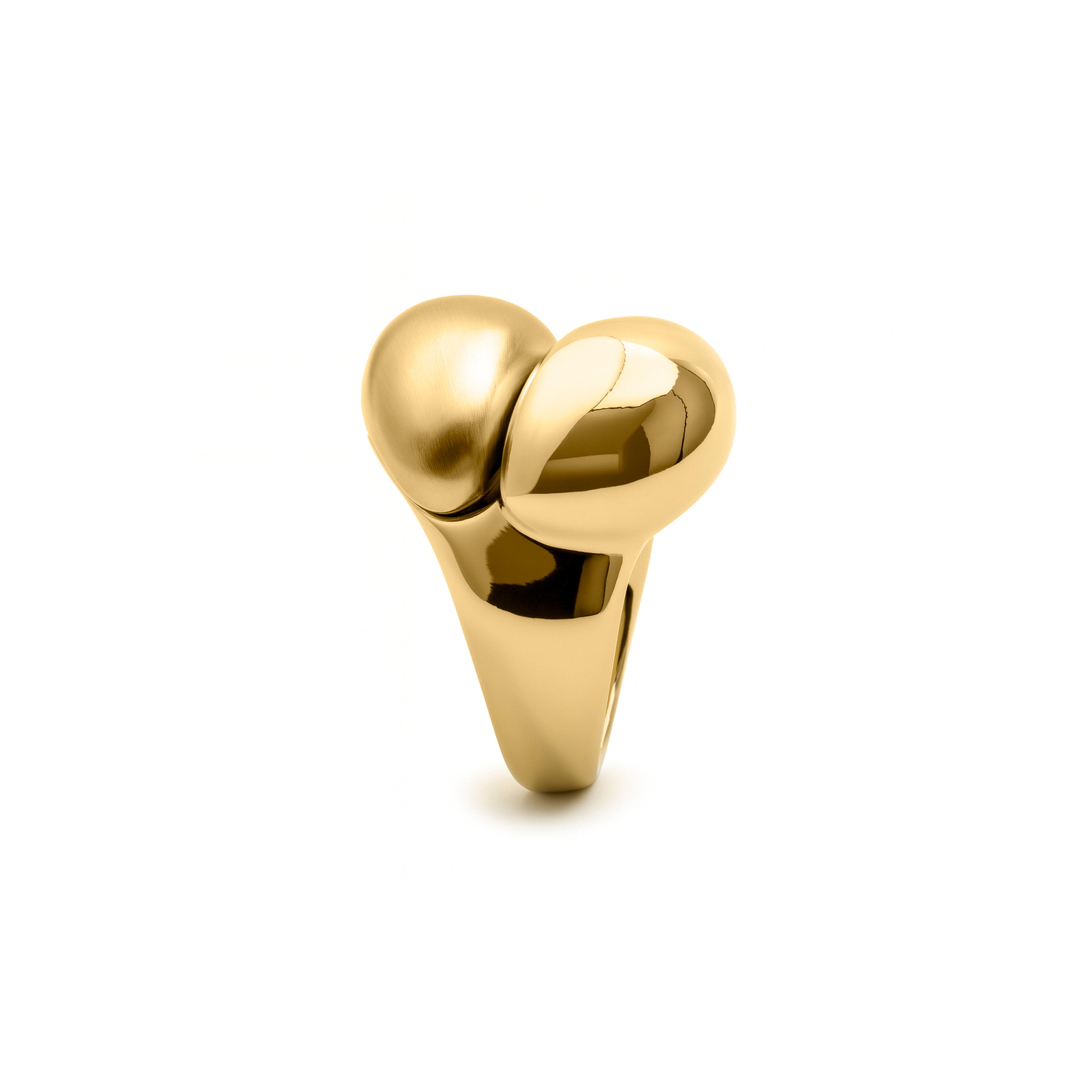 18K yellow gold finished ring - Idril