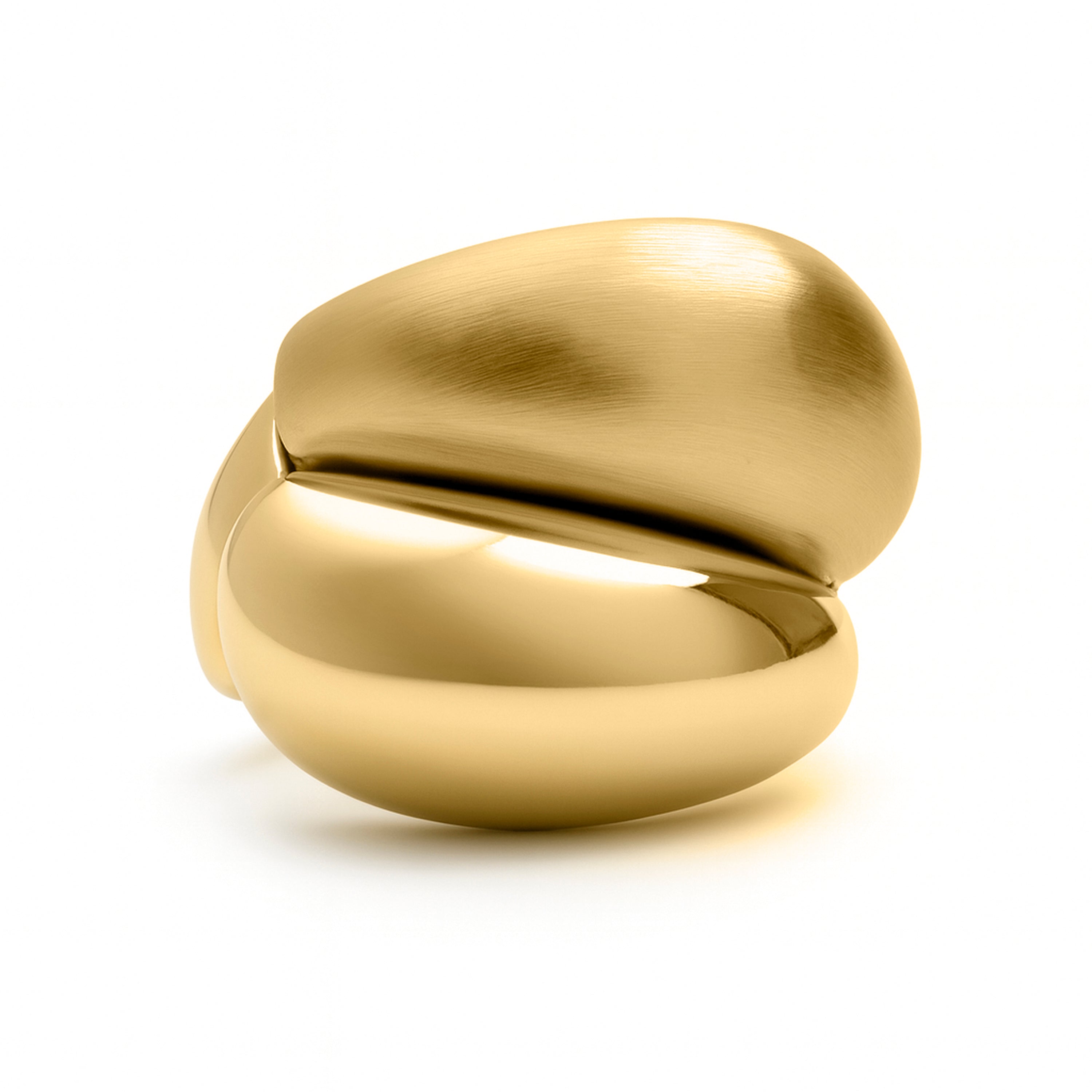 18K yellow gold finished ring - Idril