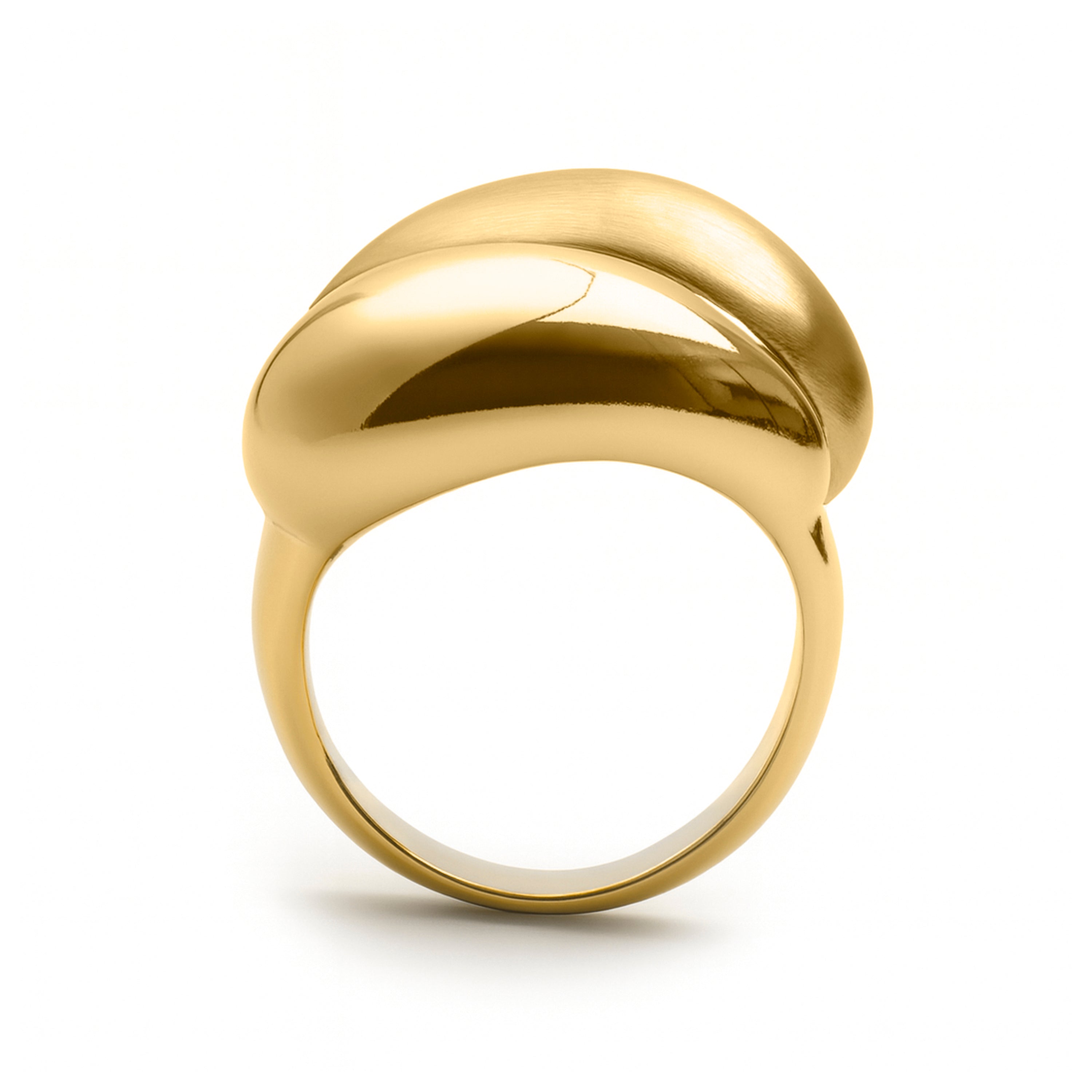 18K yellow gold finished ring - Idril