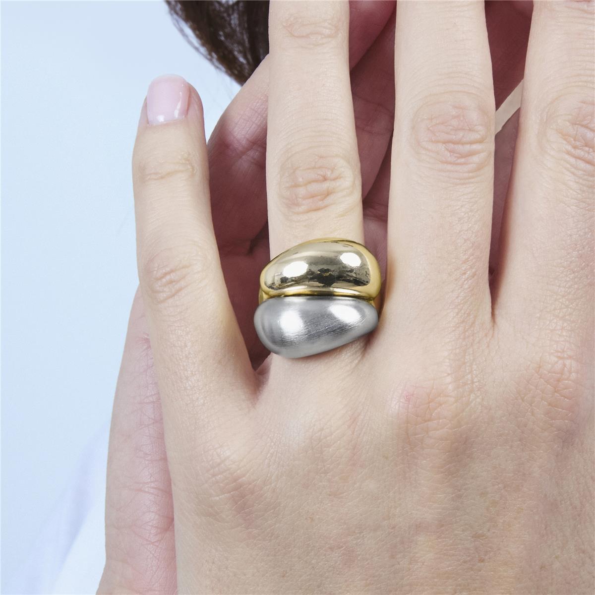 Anillo acabado en oro amarillo de 18k - Oga