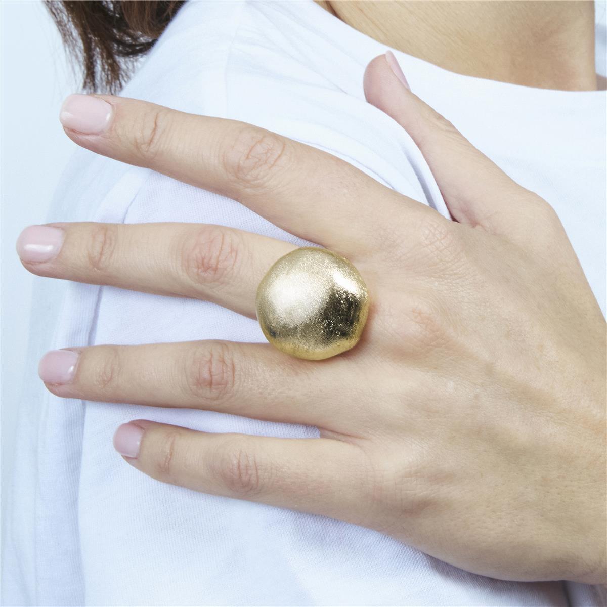 Anillo acabado en oro amarillo de 18k - Pukba