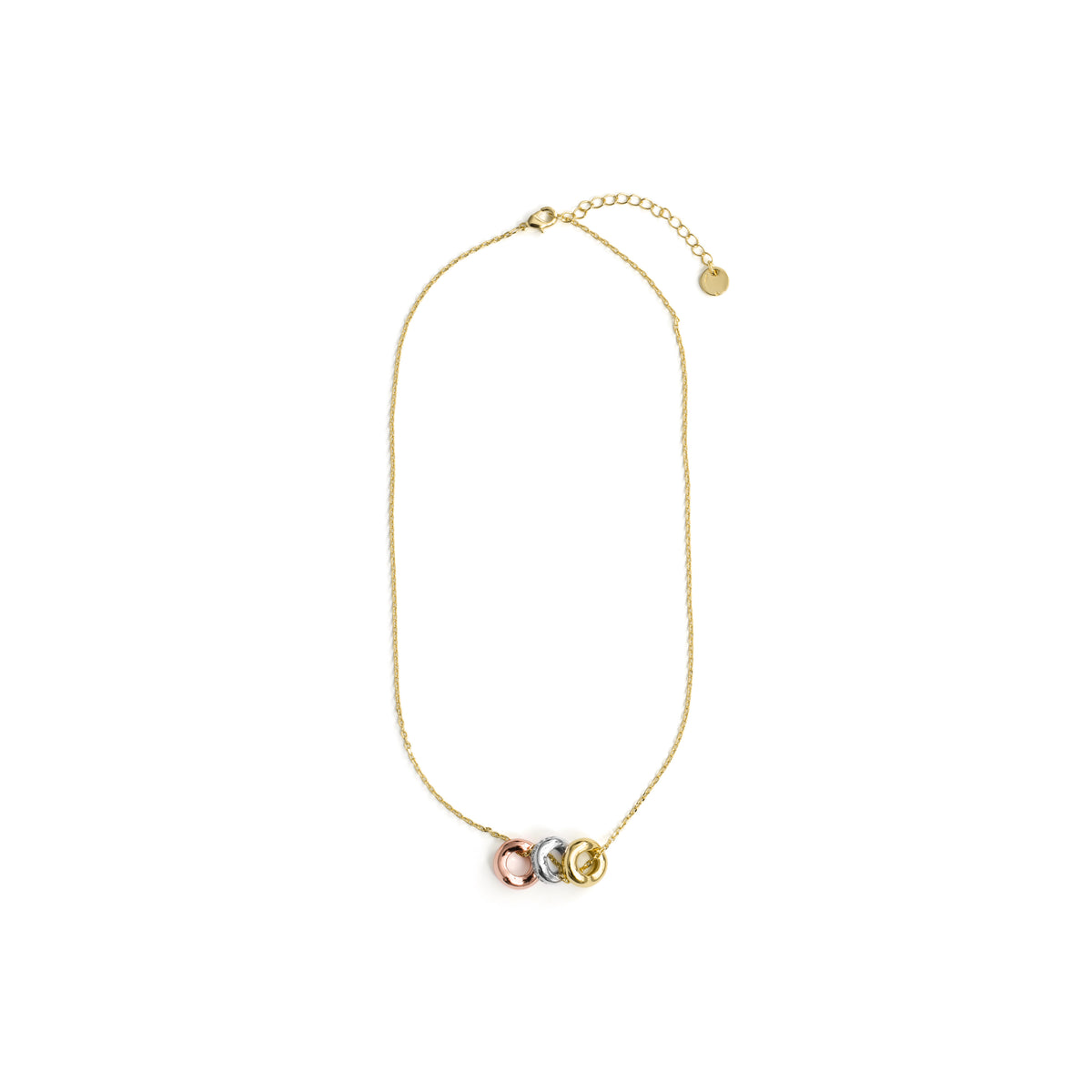 Parure avec finition en rhodium, or jaune et or rose 18 carats - Reslo