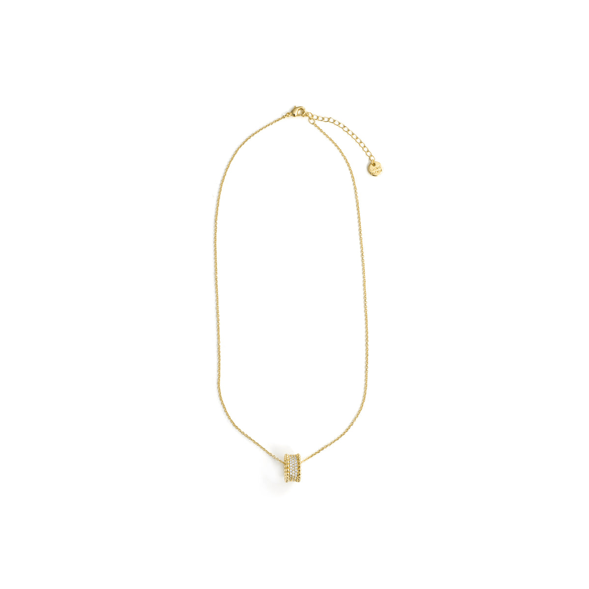 Conjunto com zircónia brilhante com acabamento em ouro amarelo de 18 quilates - Safu