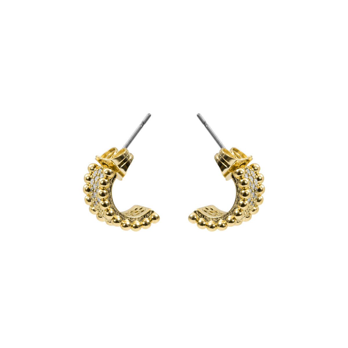 Conjunto com zircónia brilhante com acabamento em ouro amarelo de 18 quilates - Safu