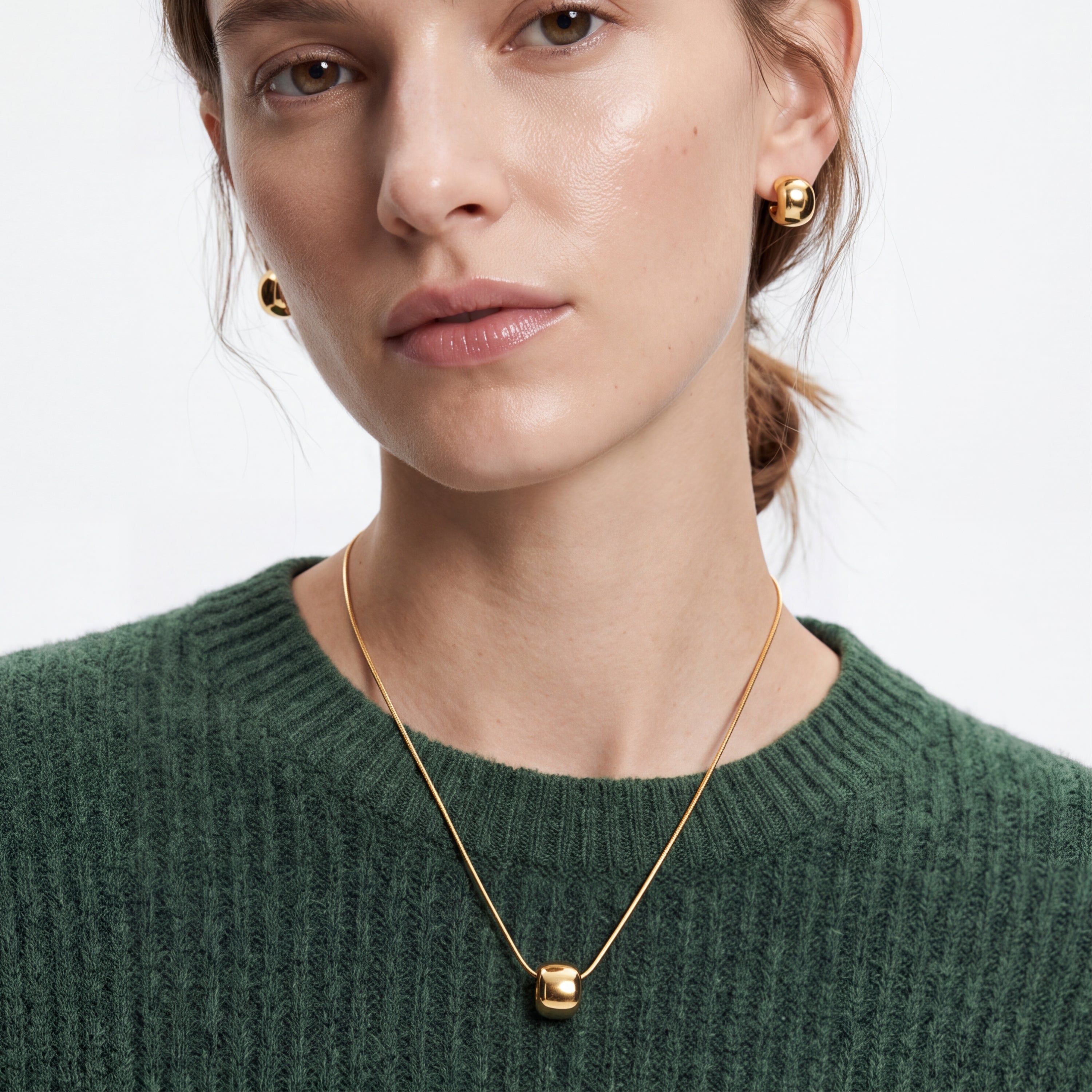 Set avec finition en or jaune 18 carats - Aipal