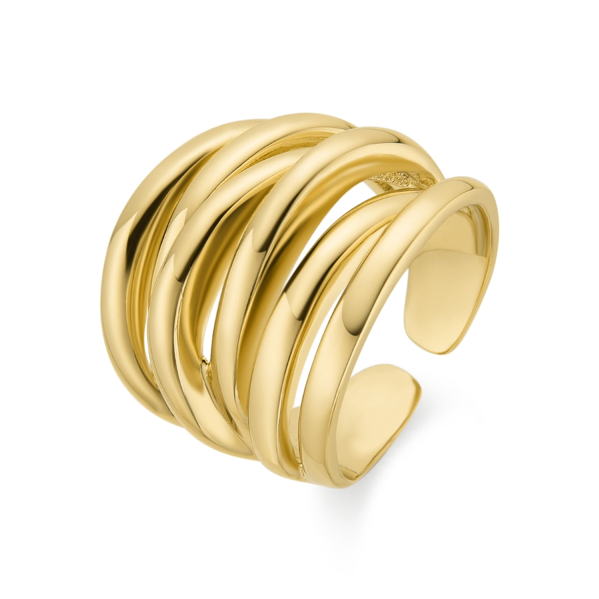 Vermixi ring finished in 18 kt yellow gold