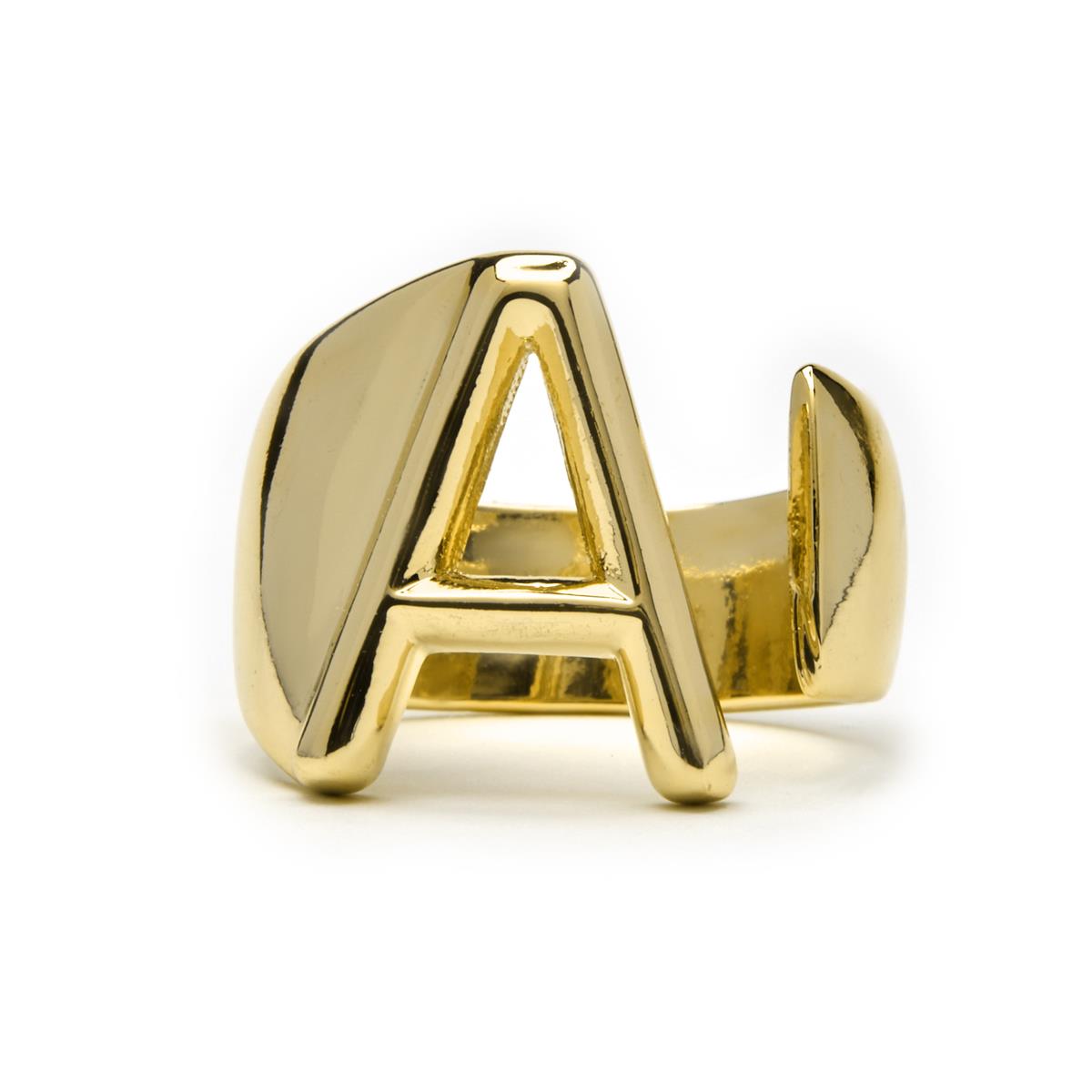 Anello in Argento Sterling 925 con Zirconia Brillante finitura in rodio - Alphabet